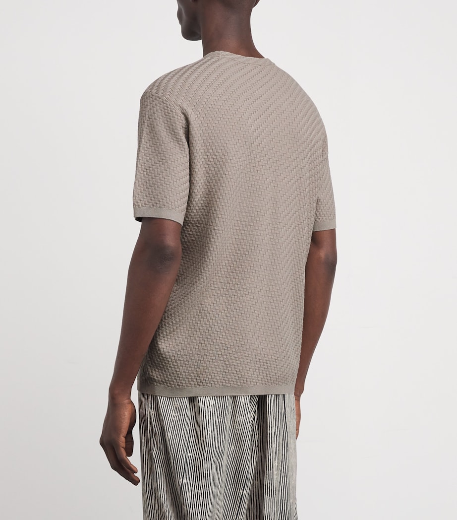 Basket-Weave T-Shirt U6161 Image 4