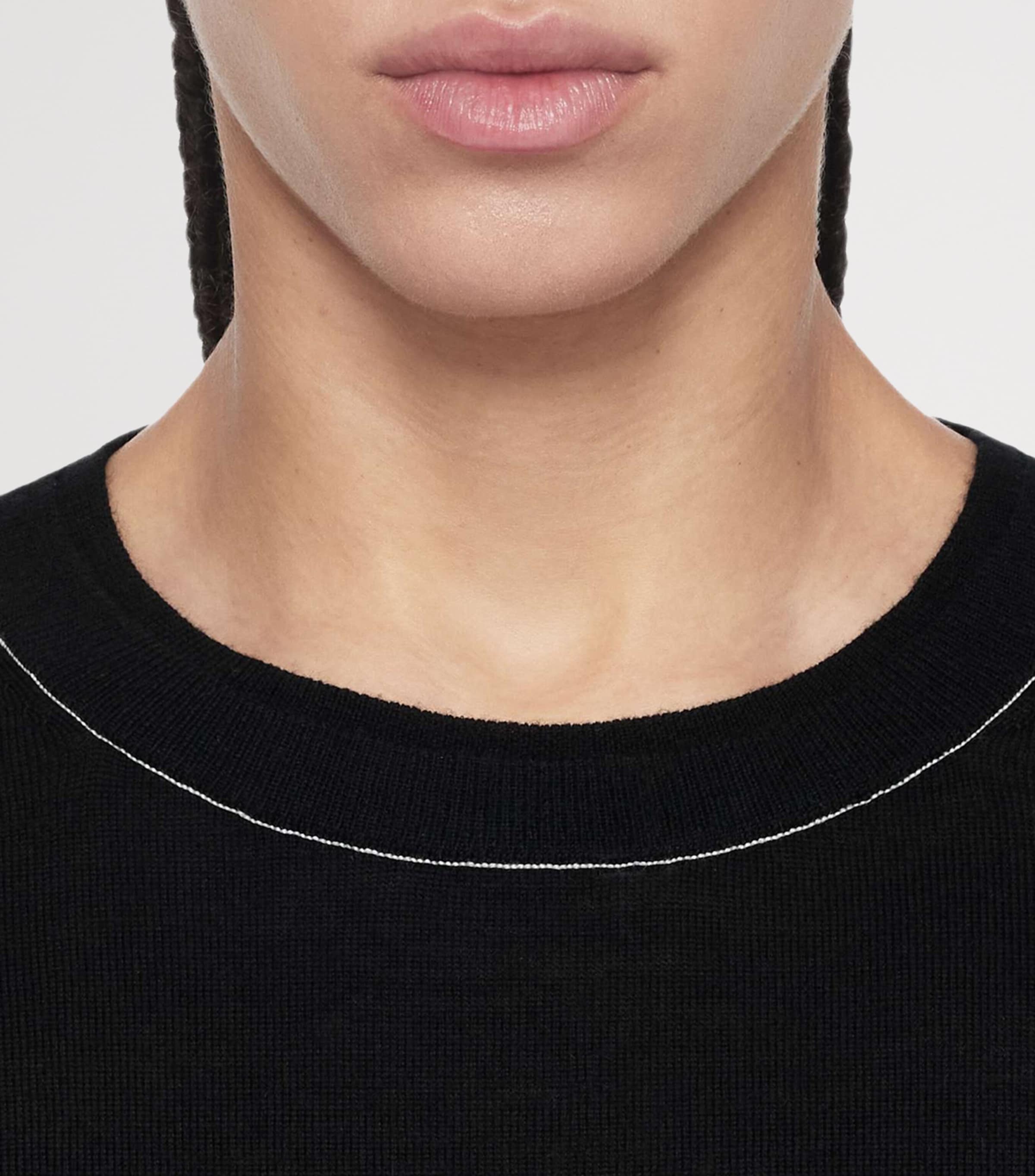AllSaints Womens Merino Wool Asymmetric Martel Sweater Black Image 5