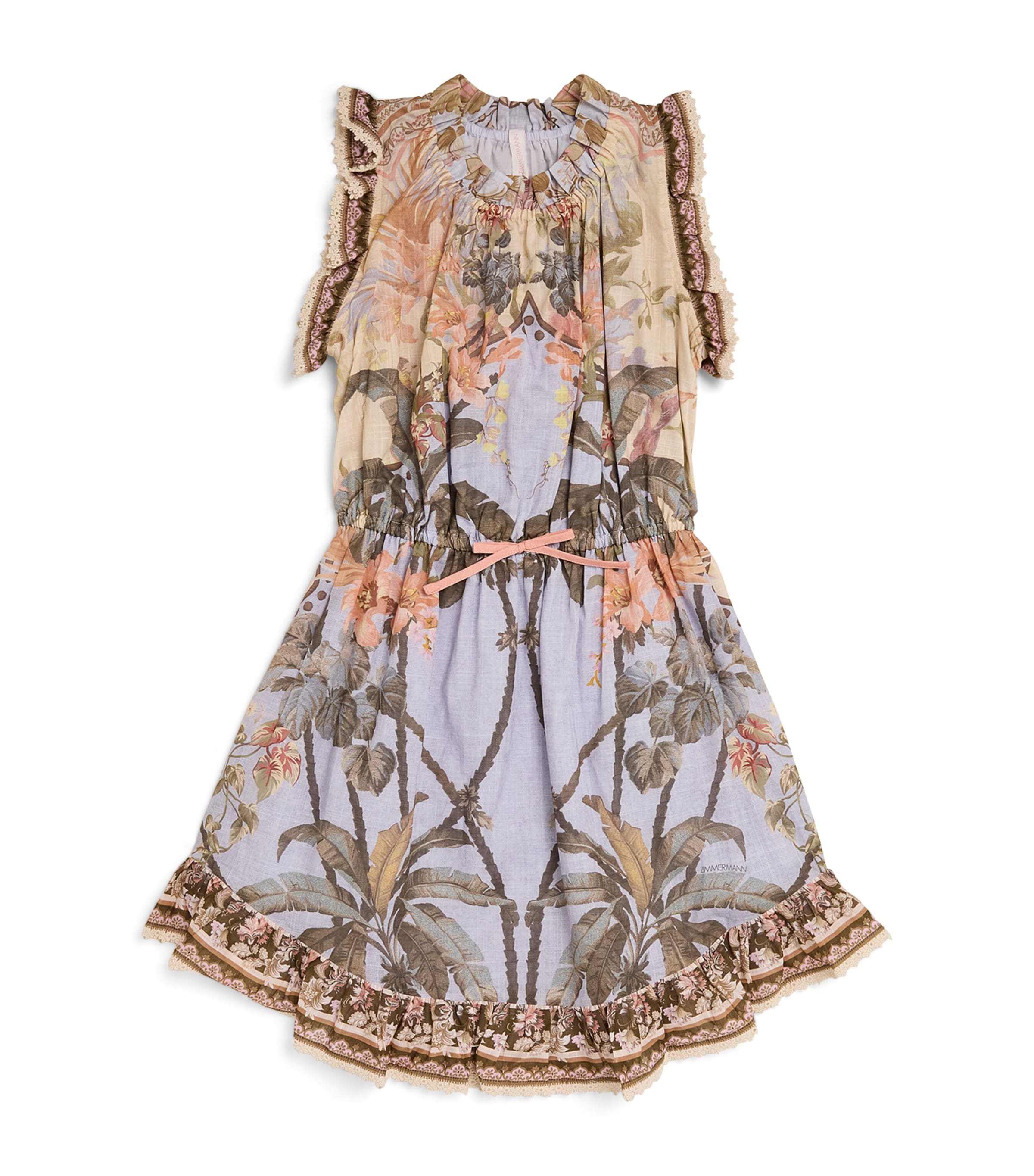 Shop Zimmermann Cotton Wylie Flip Dress In Blue