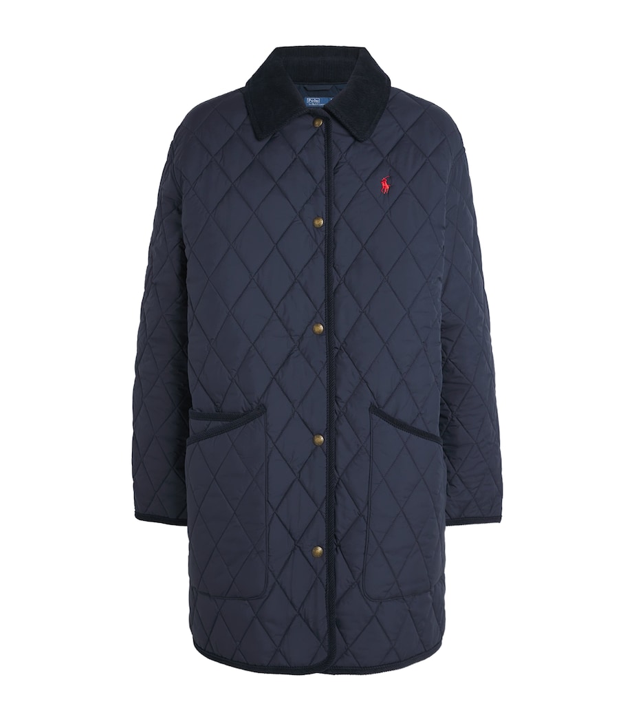 Water-Repellent Quilted Coat RL NAVY Image 1