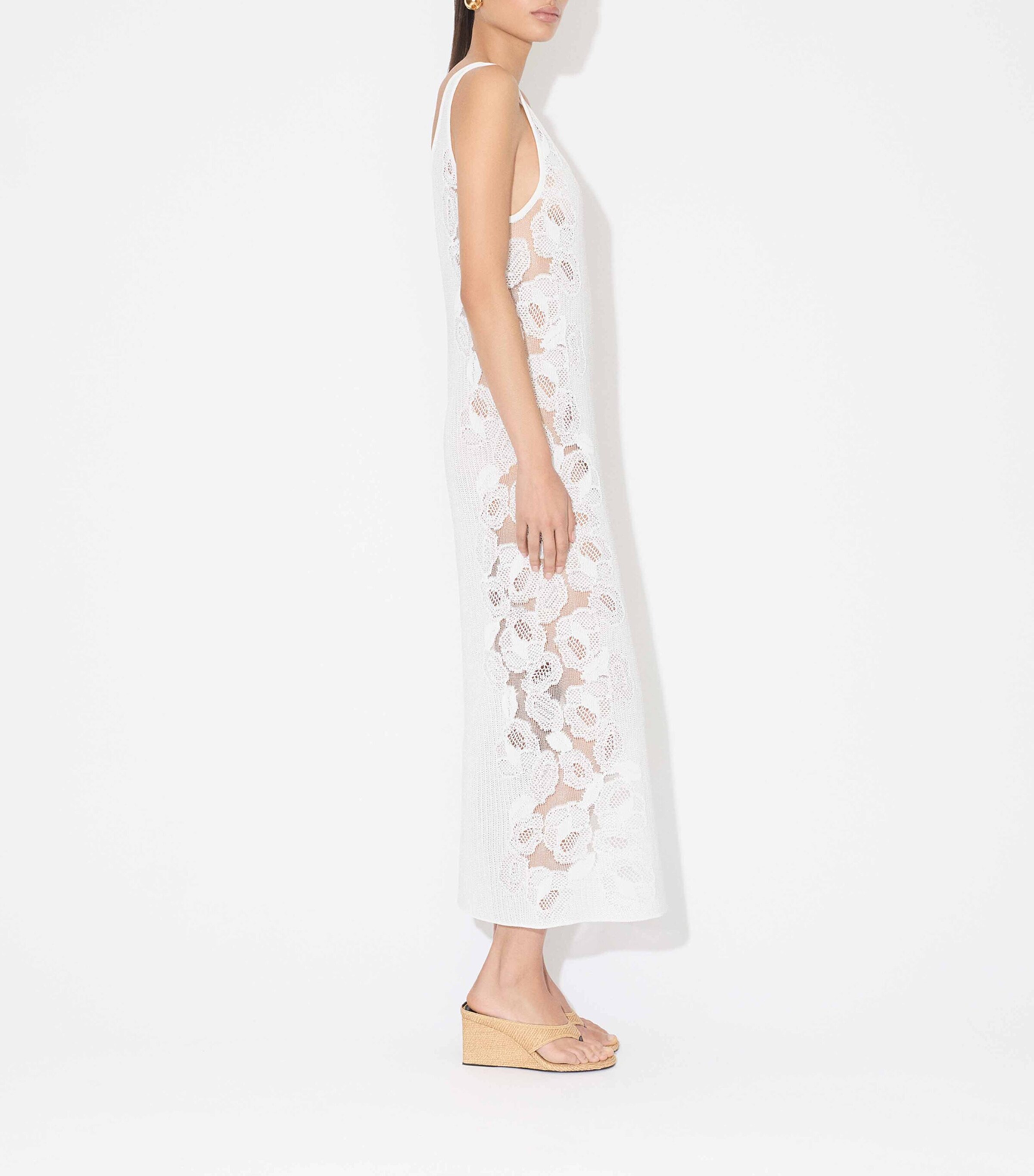 Knitted Maxi Dress BLANC Image 3