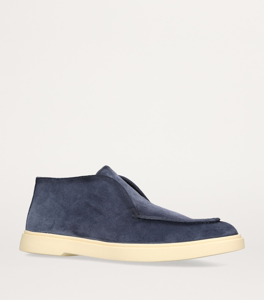 Suede Bones Ankle Boots NAVY Image 3
