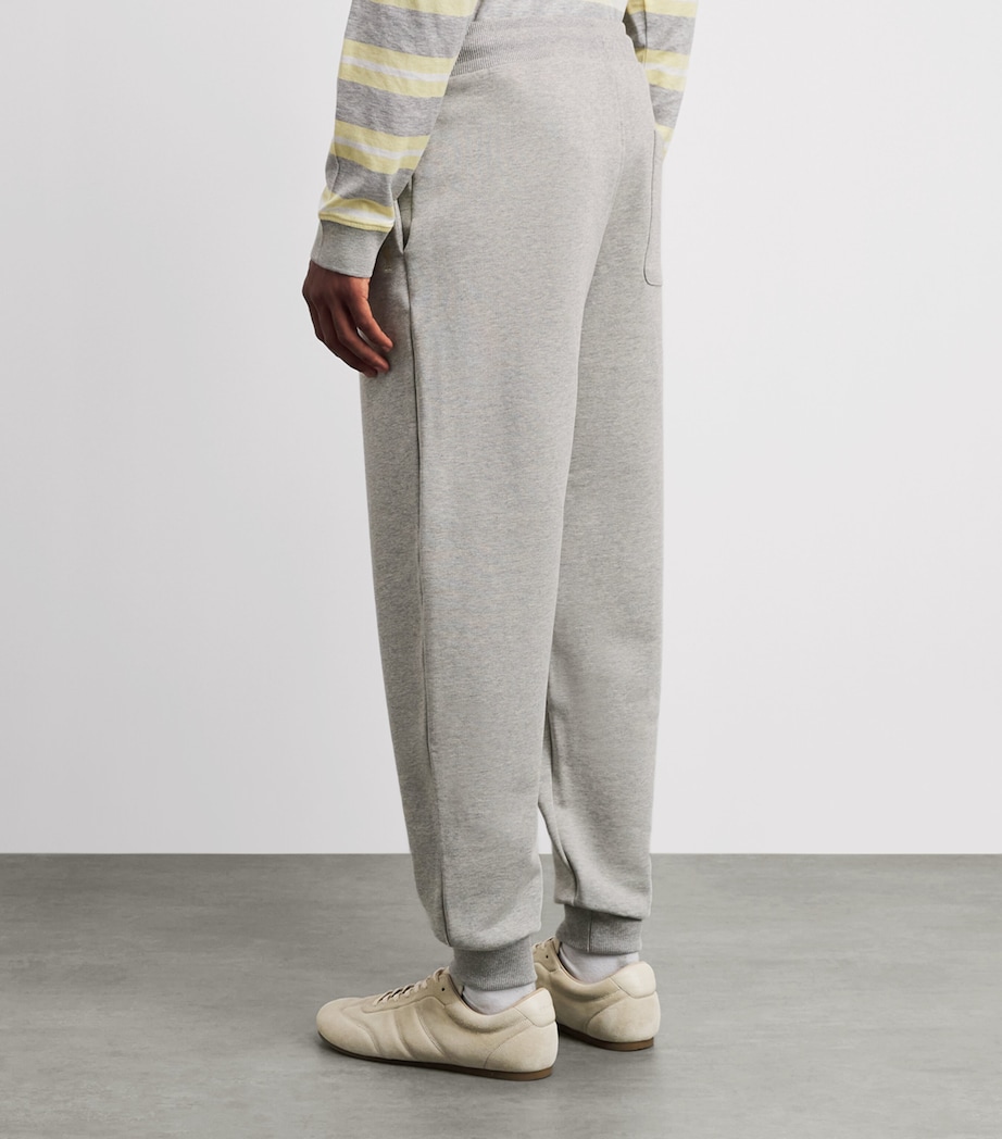 AMI Paris Mens Cotton Ami de Coeur Sweatpants Gris Chine Clair Image 5
