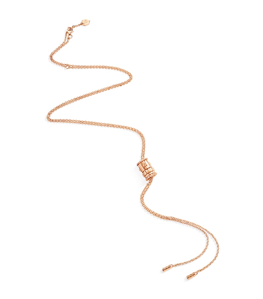 Rose Gold and Diamond LIFE Cravat Necklace ROSE GOLD Image 1