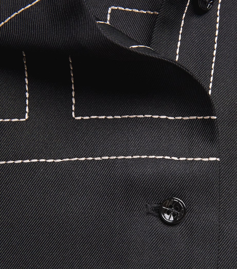 Silk Embroidered Monogram Shirt BLACK MONOGRAM 925 Image 6