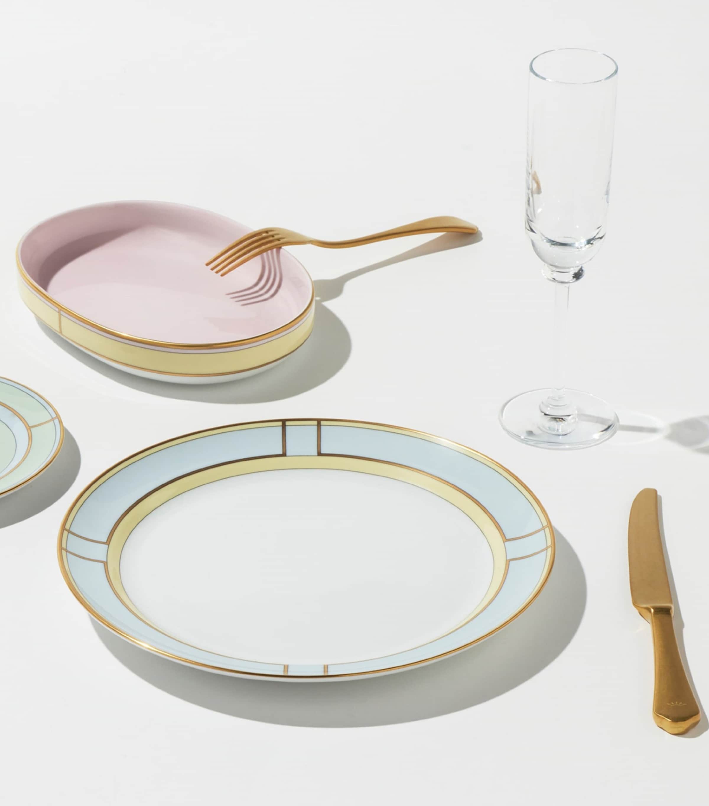 GINORI 1735 Porcelain Colonna Diva Celeste Dinner Plate (27cm) Image 2