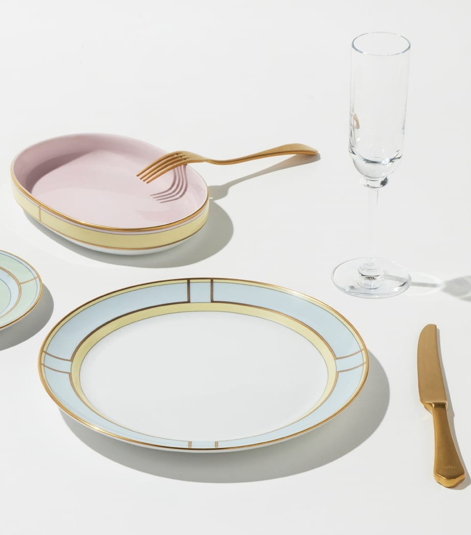 GINORI 1735 Porcelain Colonna Diva Celeste Dinner Plate (27cm) Image 2