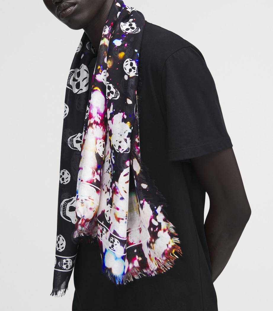 Modal-Silk Confetti Skull Scarf 1088 Image 2