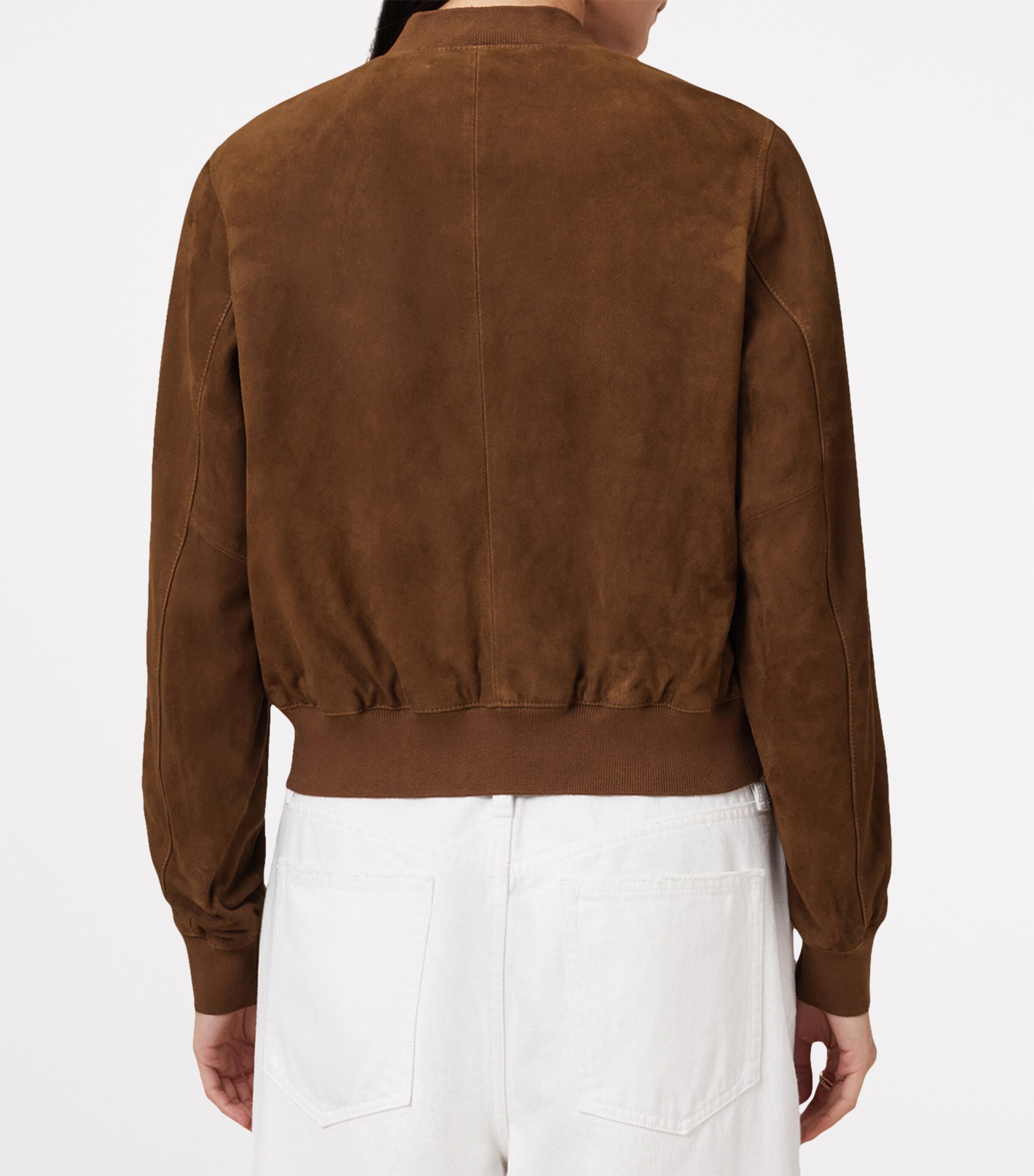 Suede Orten Bomber Jacket COGNAC BROWN Image 6