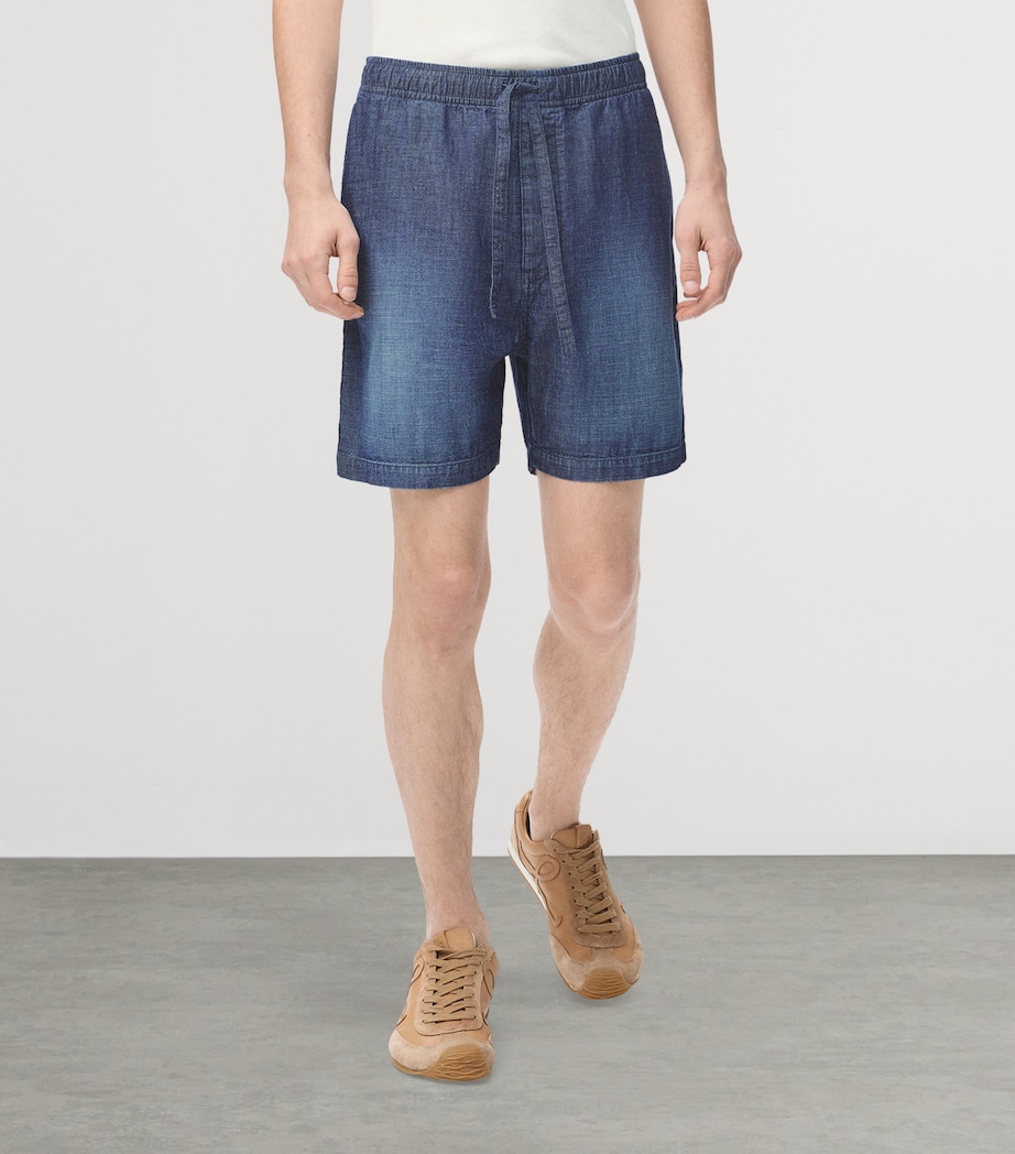 Cotton Chambray Shorts WASHED BLUE Image 3