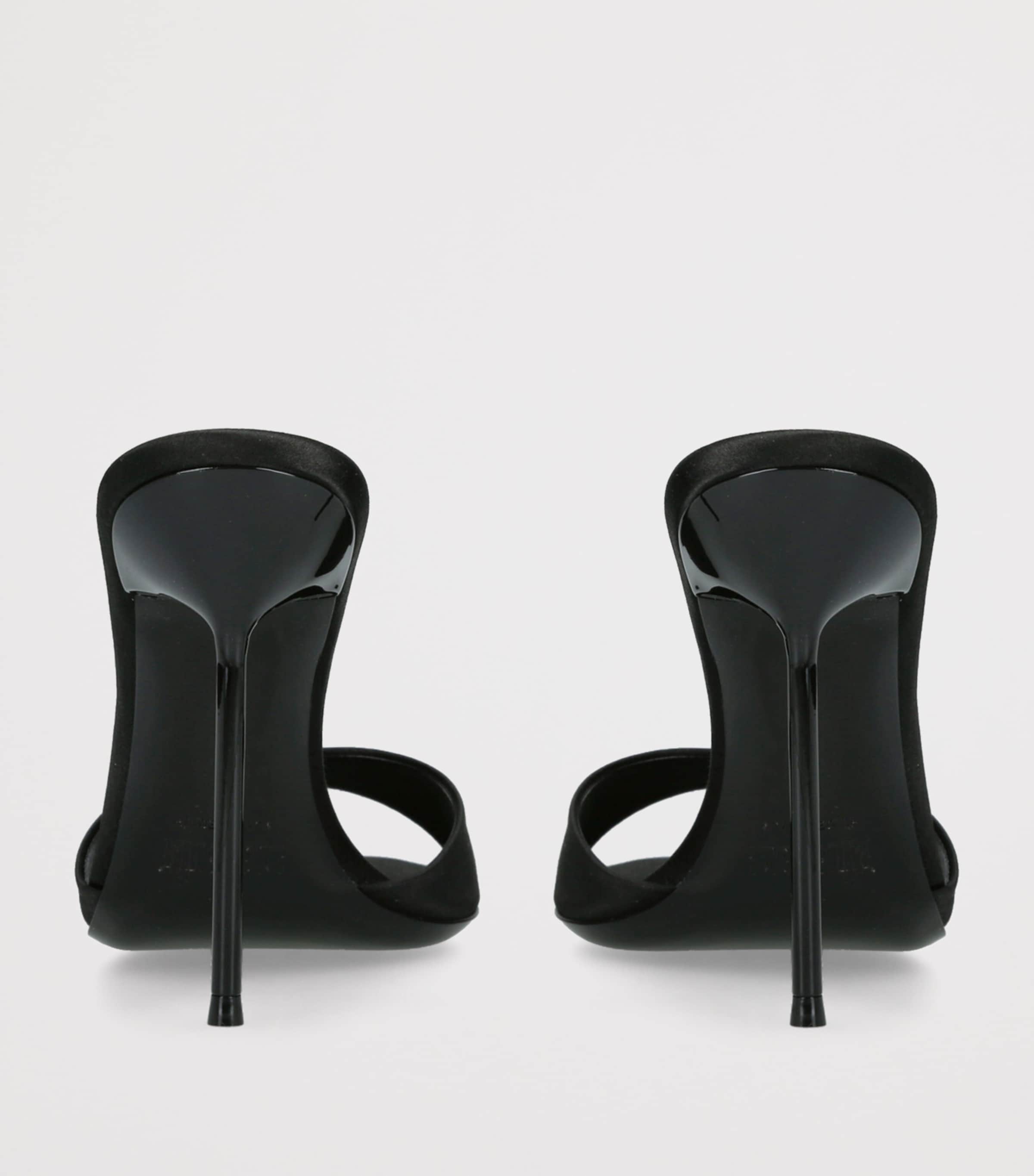 Satin Lidia Mules 105 BLACK Image 2