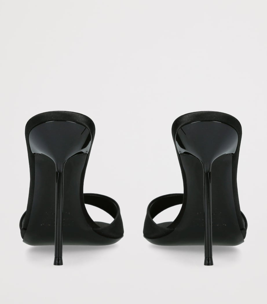 Satin Lidia Mules 105 BLACK Image 2