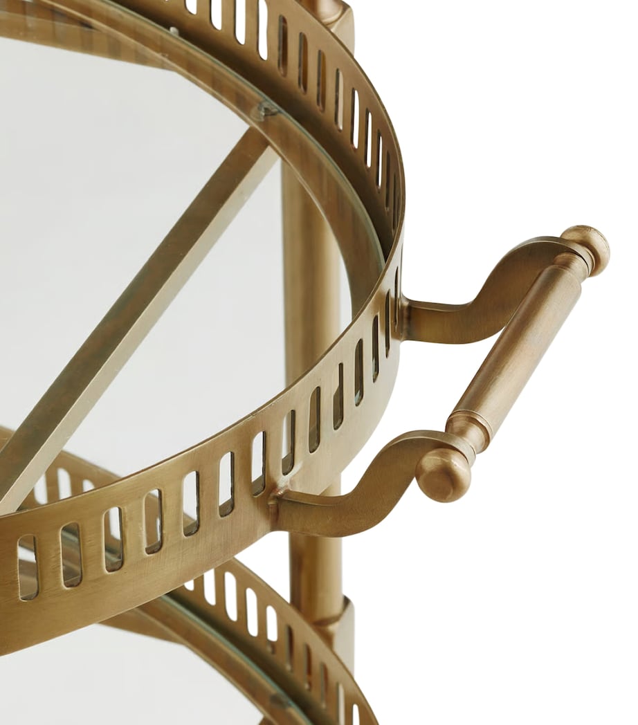 Soho Home Brass Oval Bar Cart Brass Image 4
