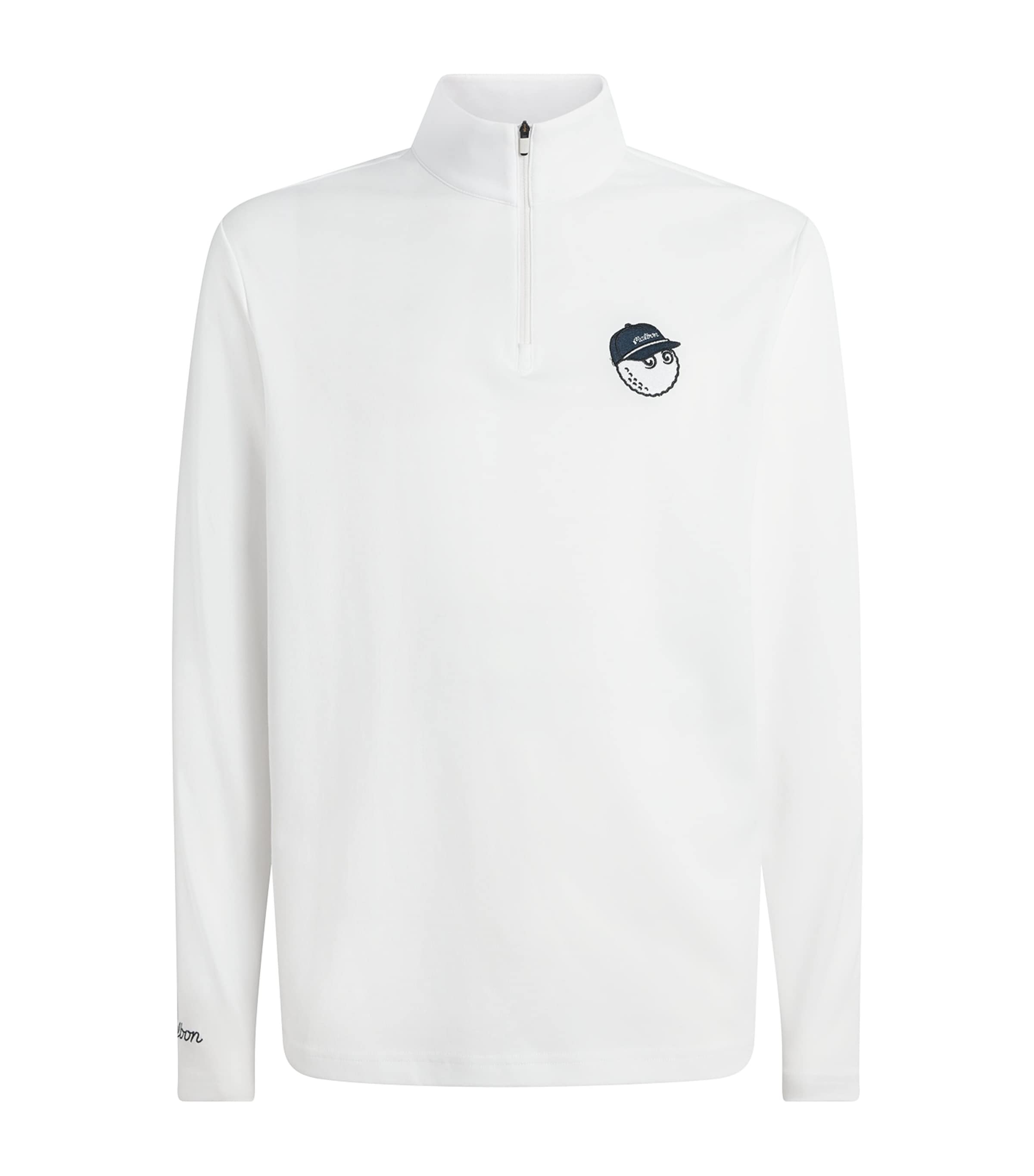 Malbon Golf Mens Flyer Mid Layer White Image 1