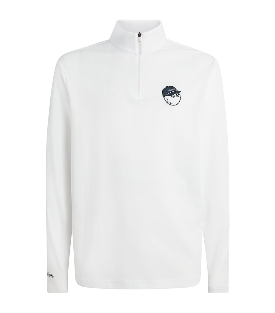 Malbon Golf Mens Flyer Mid Layer White Image 1