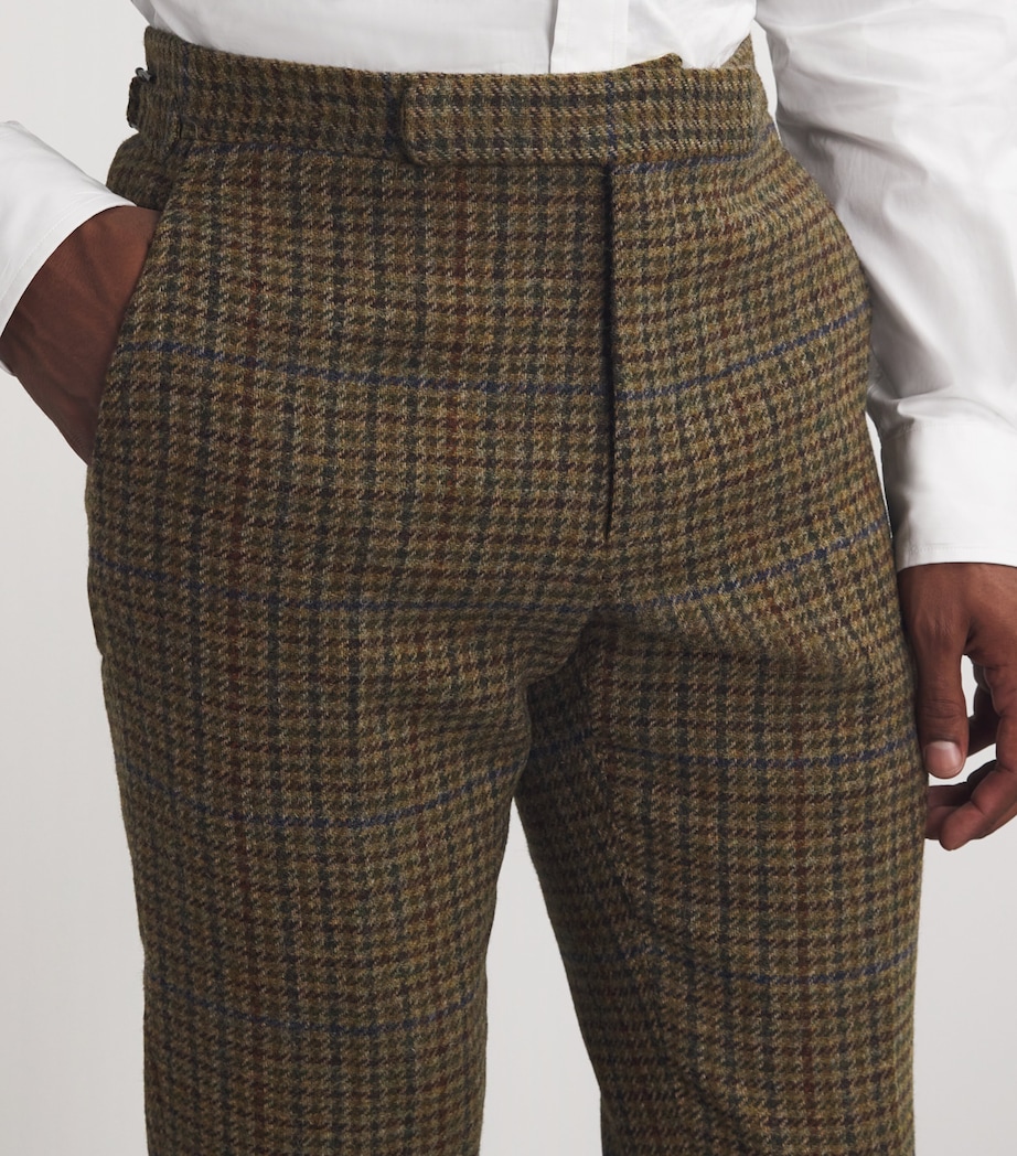 Wool Check Trousers DARK GREEN Image 6