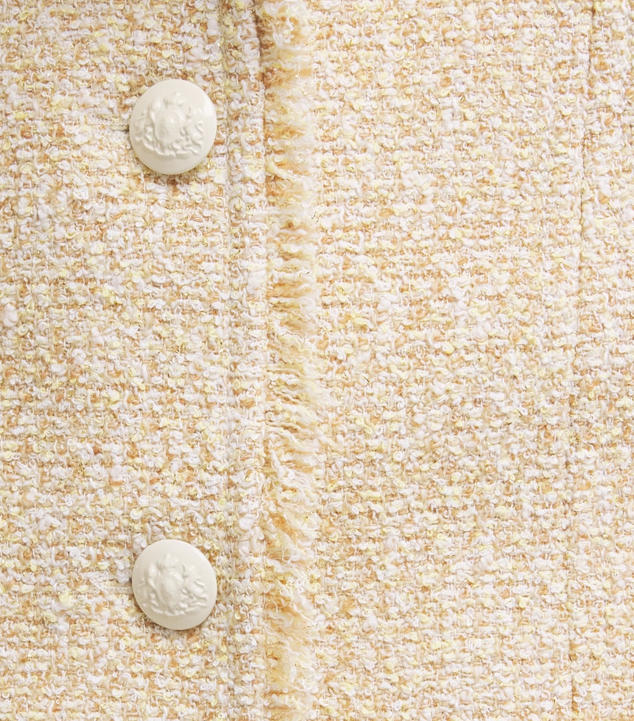 ME+EM Womens Fringed Short Jacket Cream Multi Image 6