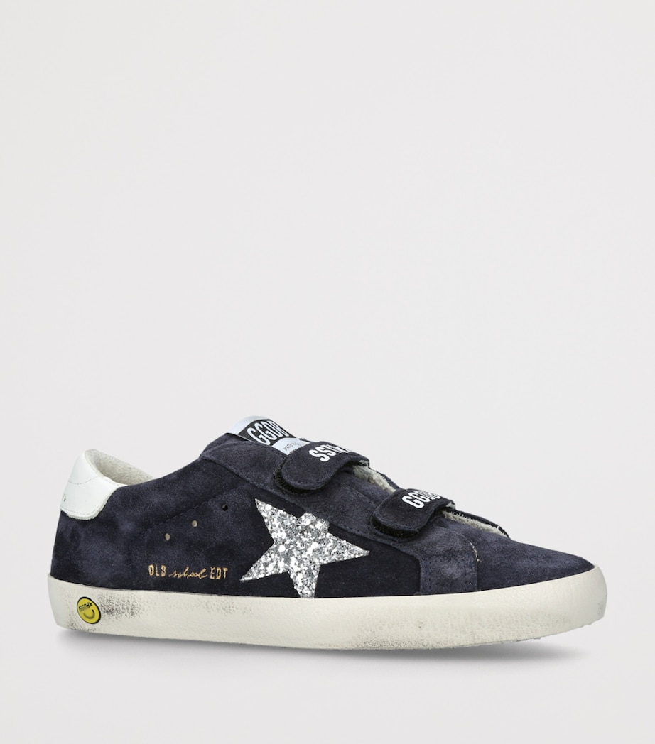 Leather Old School Sneakers NAVY Image 3