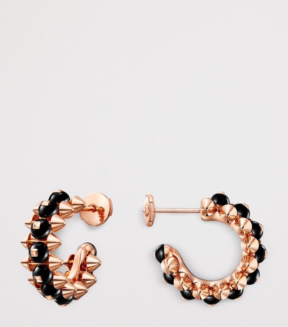Cartier Rose Gold and Onyx Clash de Cartier Hoop Earrings Rose Gold Image 2