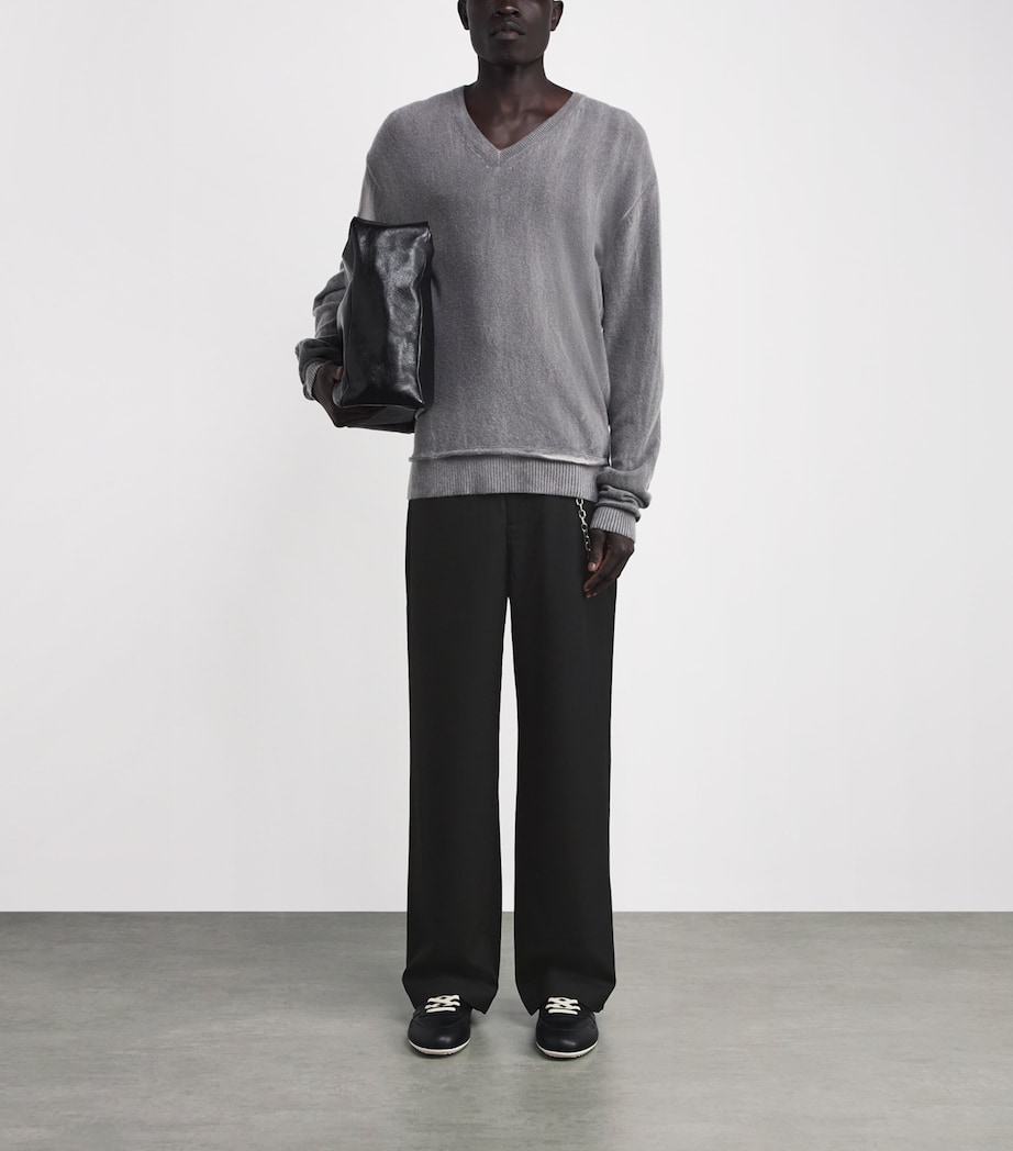 Straight Tailored Trousers JET BLACK Image 2