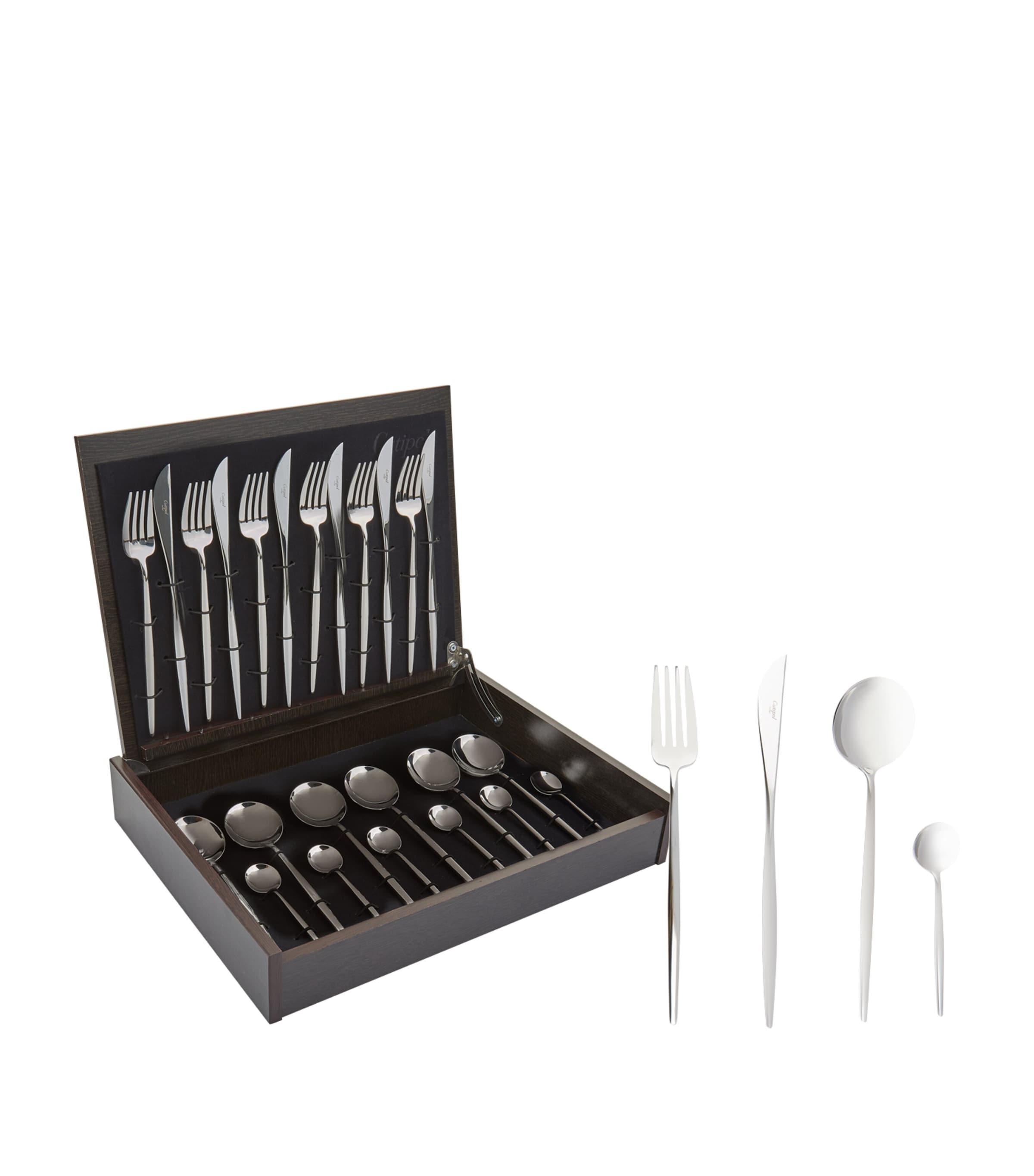 Cutipol Moon 24-piece Cutlery Set In Silver