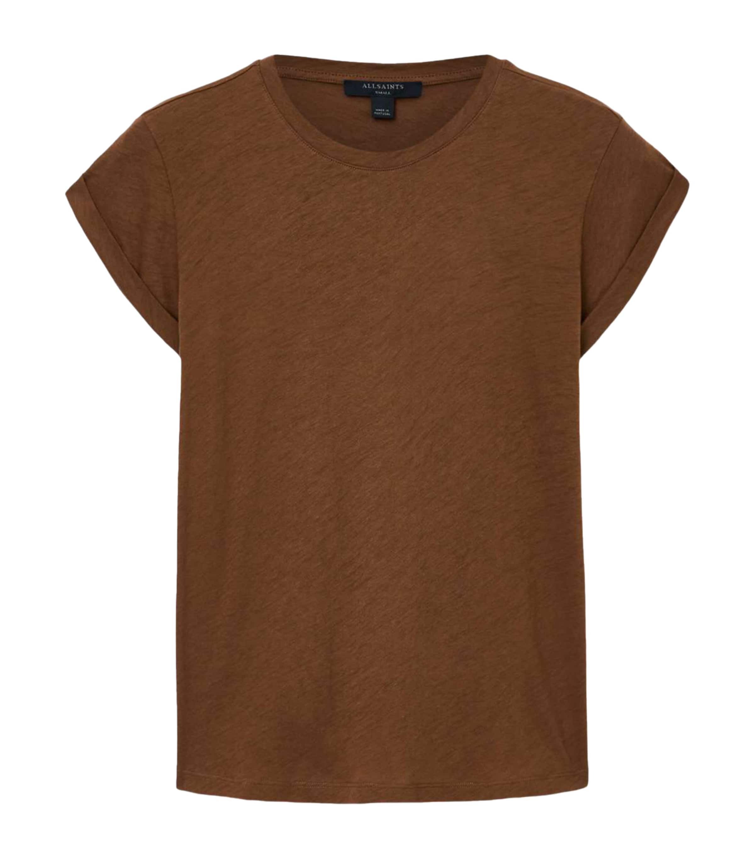 Cotton Slim Anna T-Shirt COGNAC BROWN Image 1