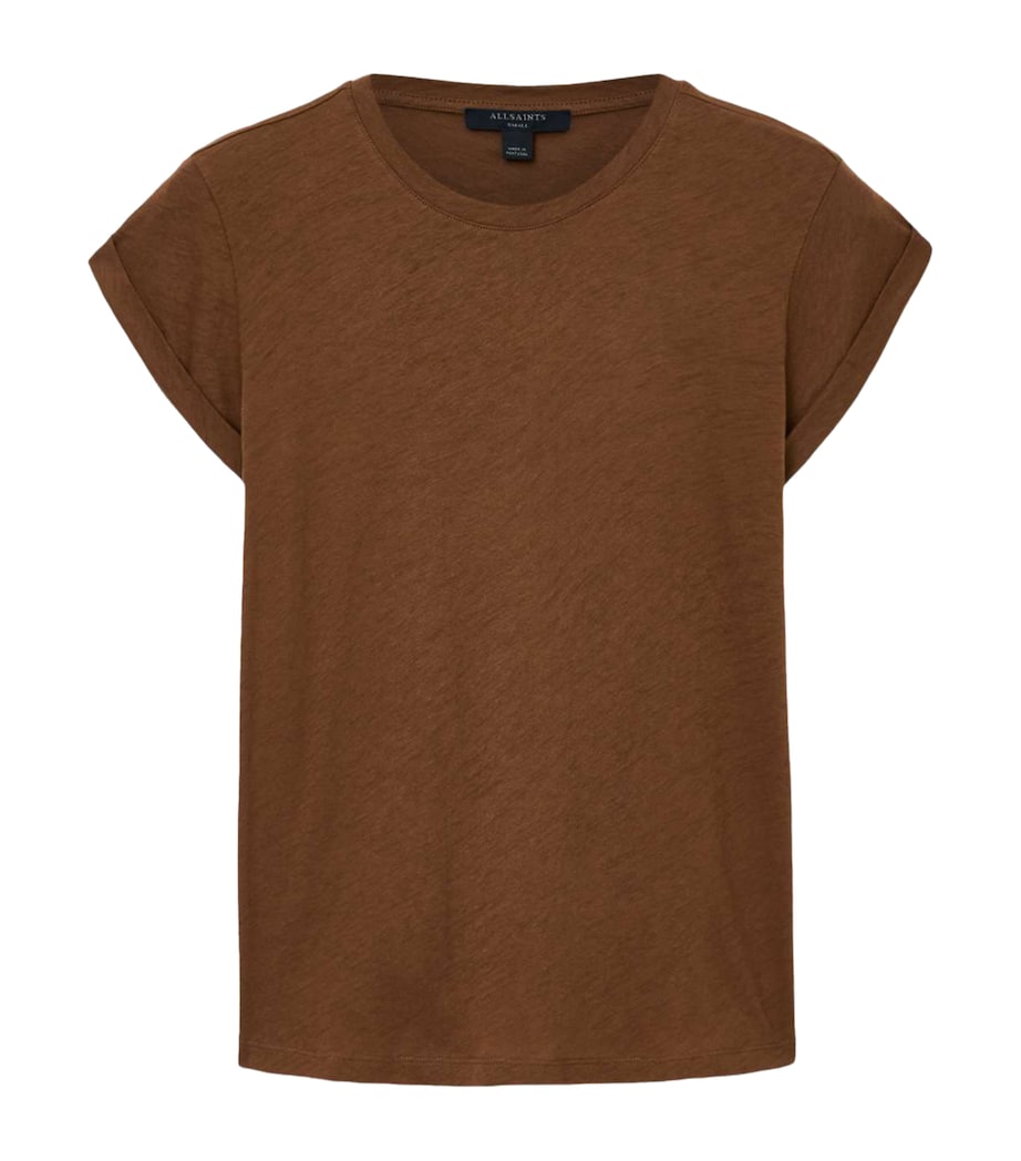 Cotton Slim Anna T-Shirt COGNAC BROWN Image 1