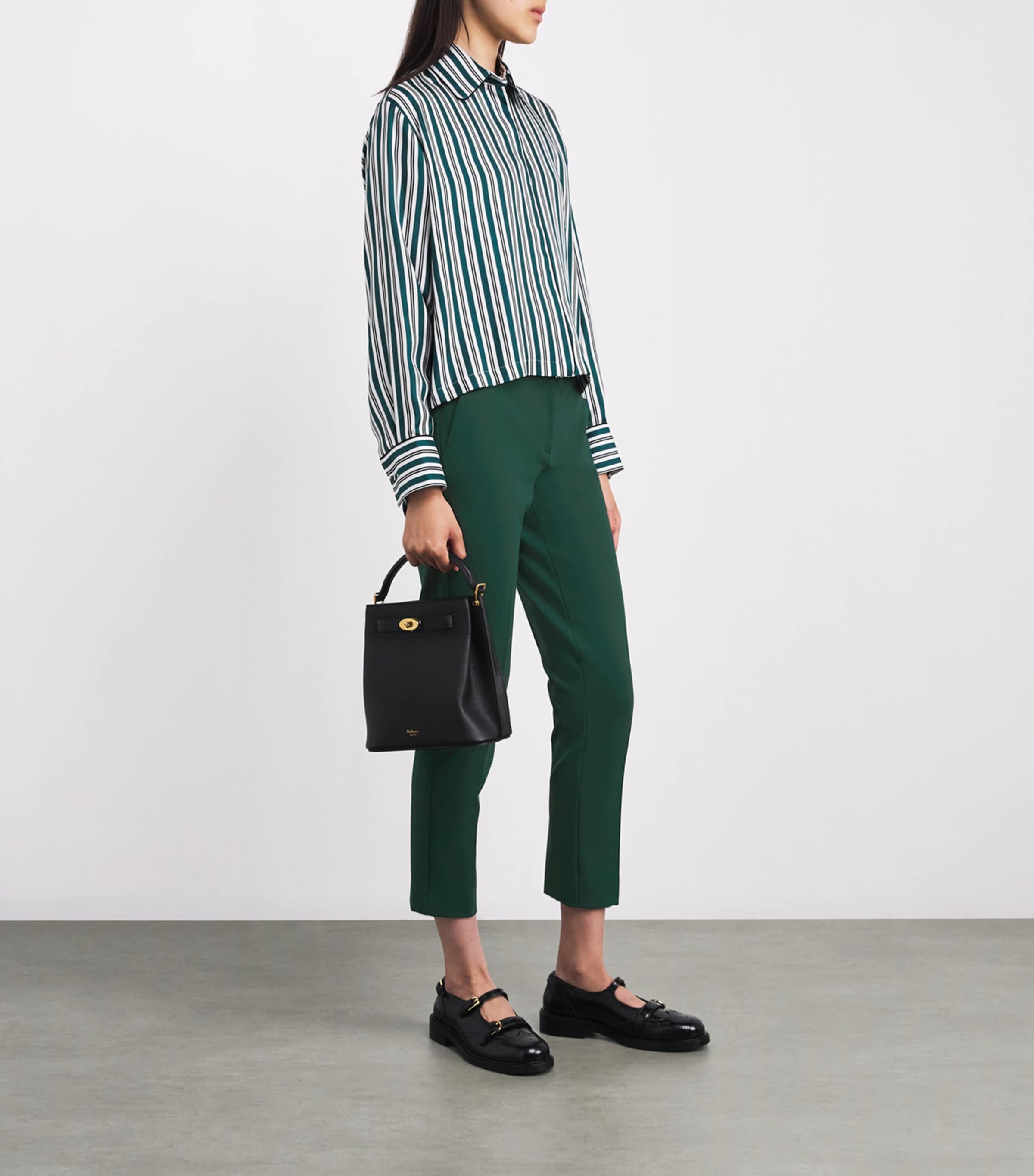 Tapered Trousers DARK GREEN Image 2