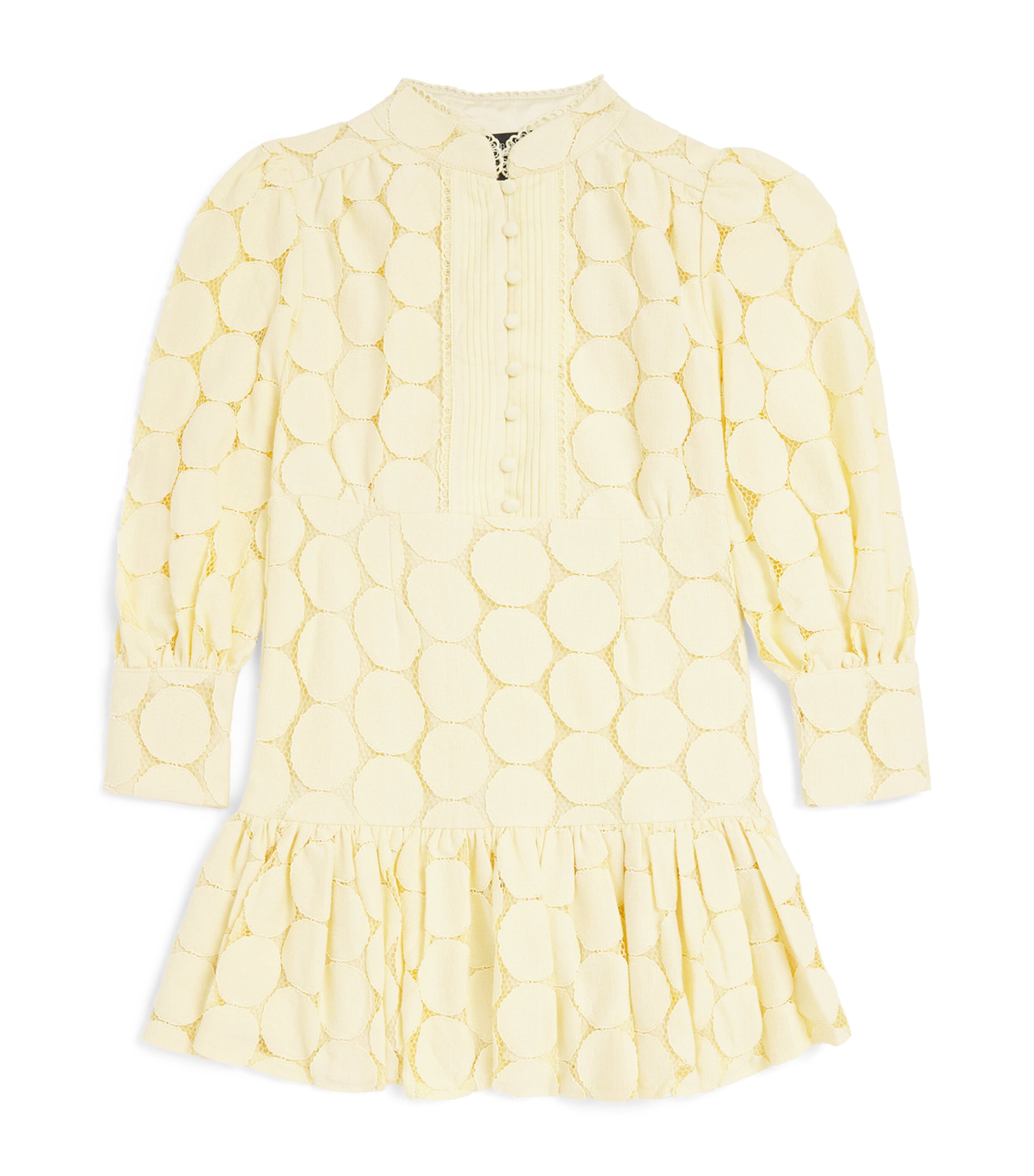 Bardot Junior Embroidered Tamara Spot Dress (4-14 Years) Lemon Image 1