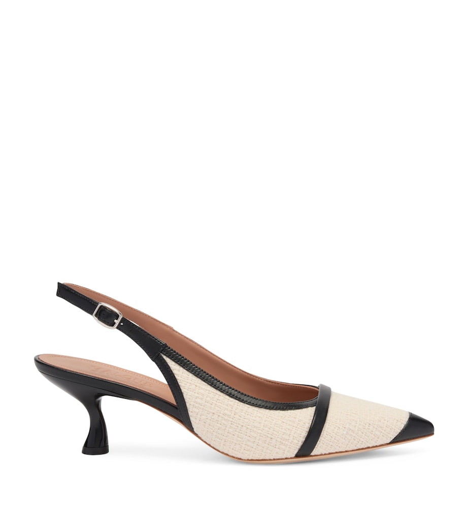 Cotton Jama Slingback Heels 45 CREAM Image 1