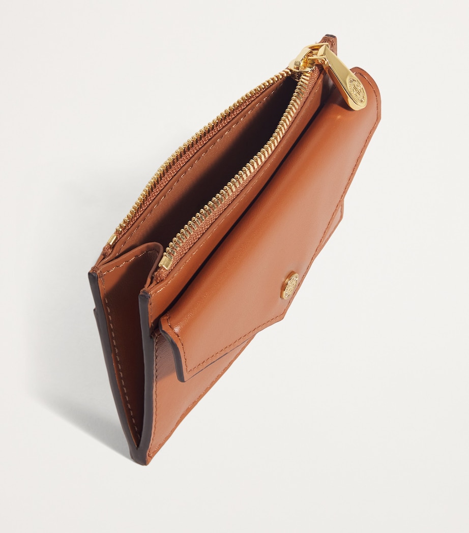 Smooth Leather Card Holder TAN Image 3