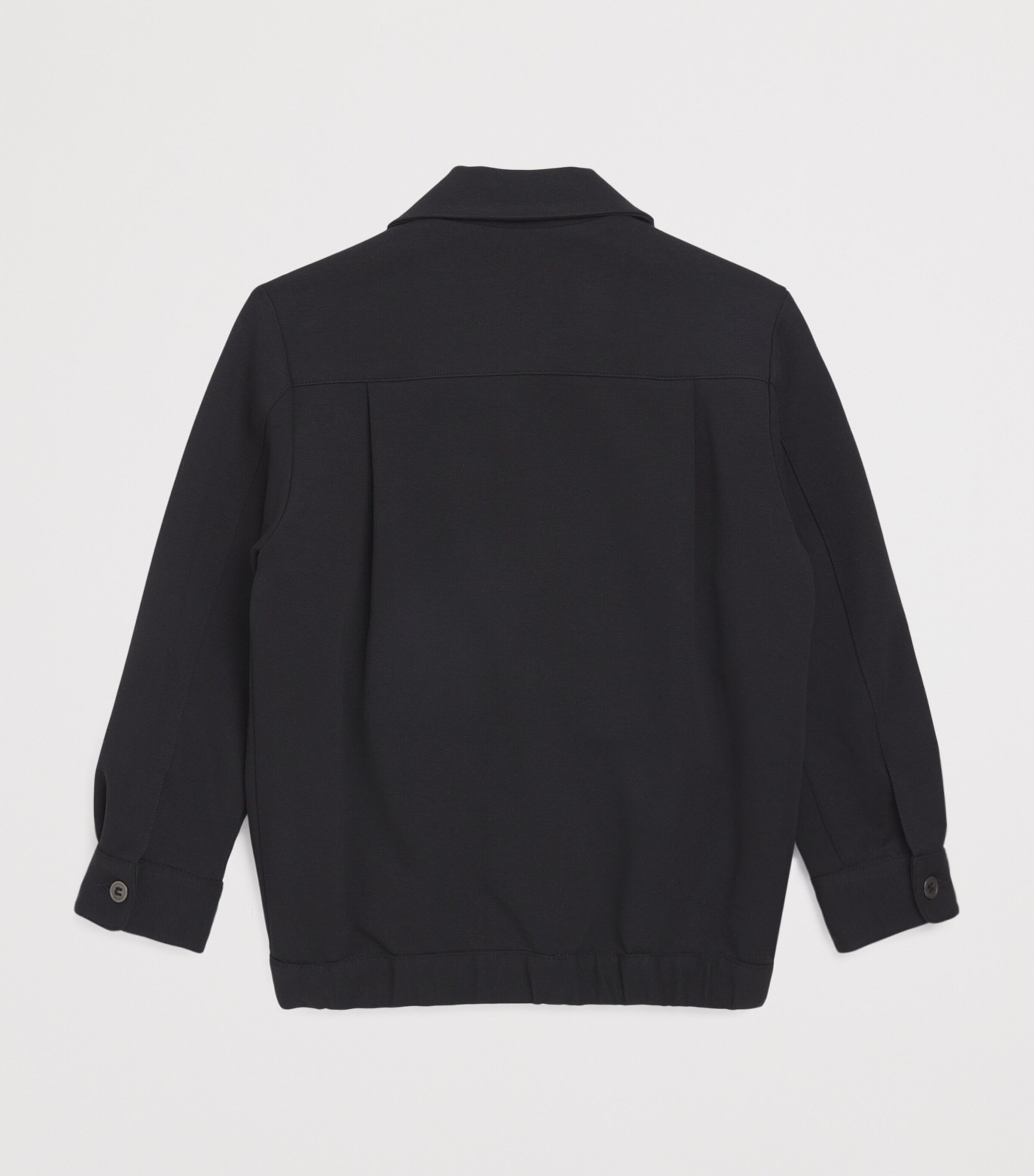 Collared Button-Up Jacket (4-12 Years) BLACK Image 2