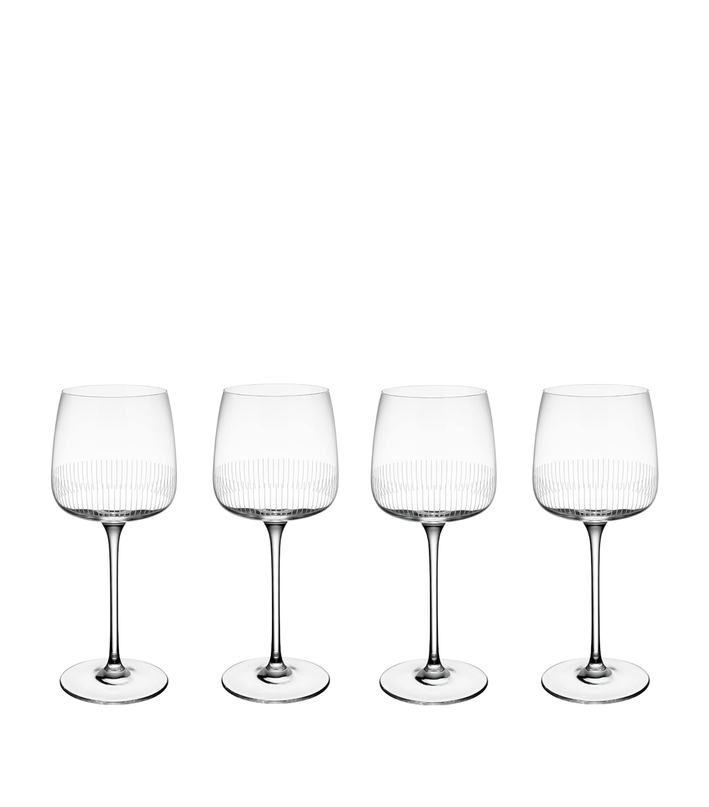 Villeroy & Boch Set Of 4 Crystal Afina Red Wine Glasses In Clear