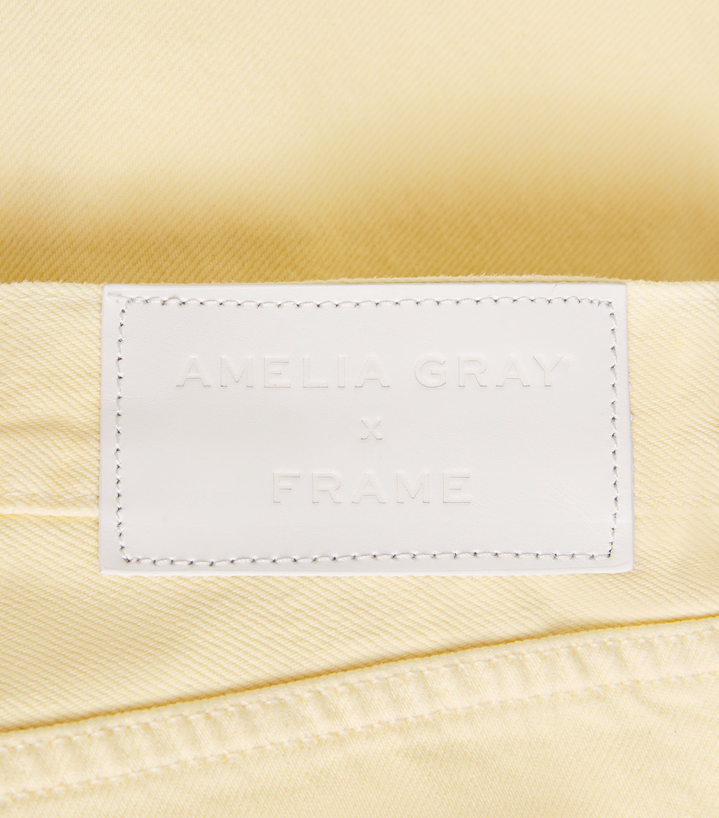 FRAME Womens The Pixie Gray Wide-Leg Jeans Limoncello Image 6