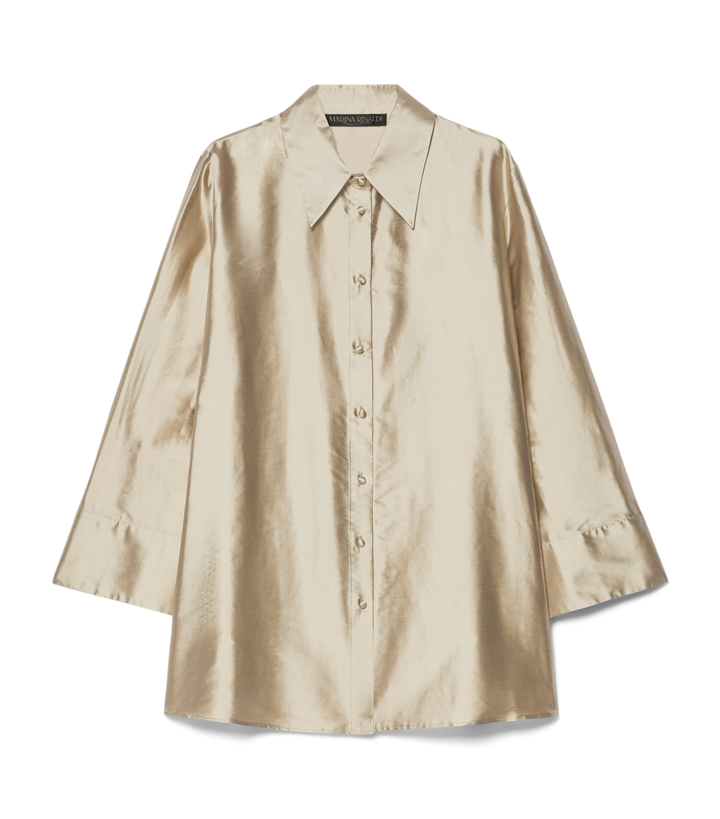 Marina Rinaldi Womens Silk Shirt Hazelnut Brown Image 1