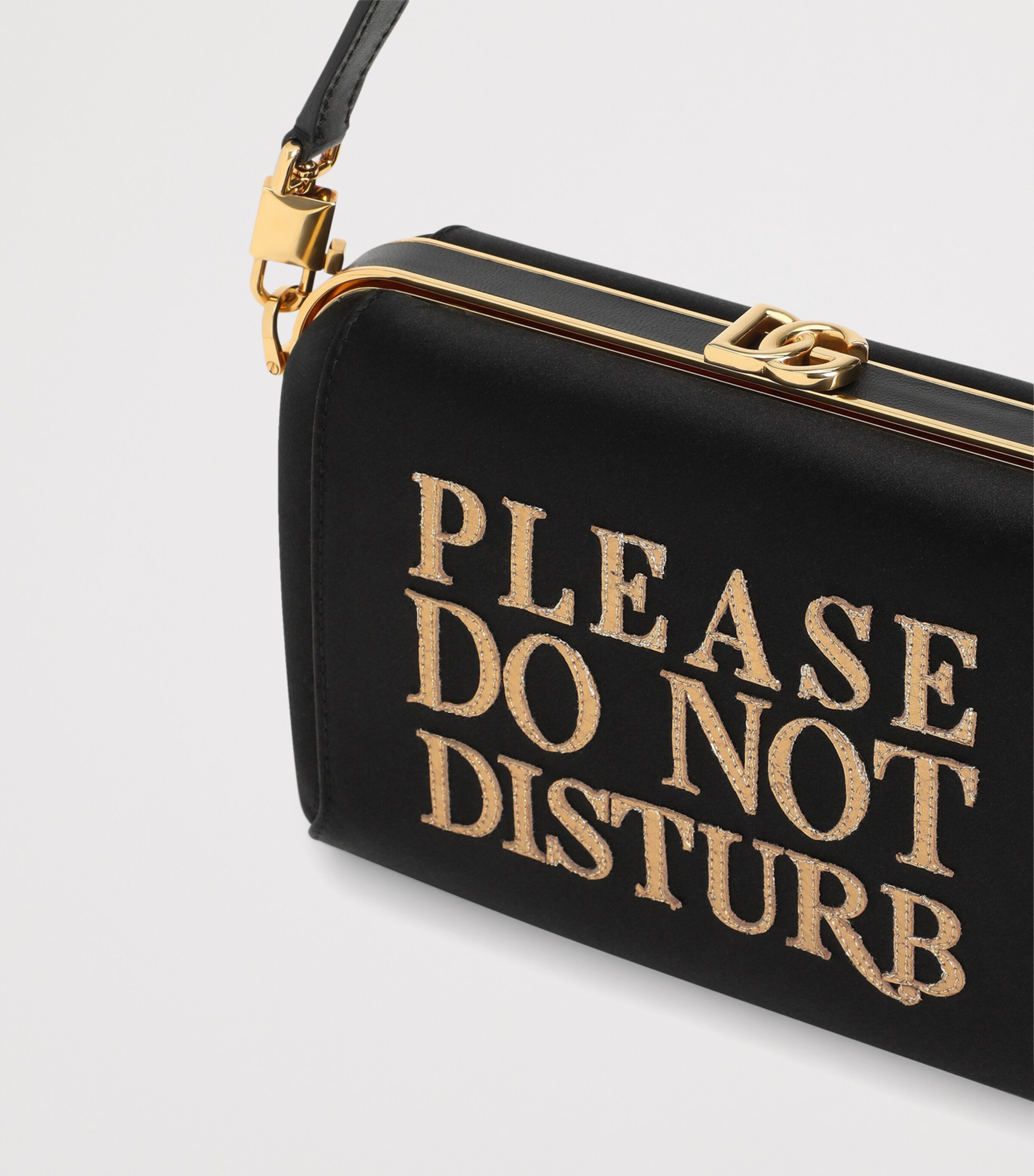 Dolce&Gabbana Do Not Disturb Top-Handle Bag Black/gol Image 7