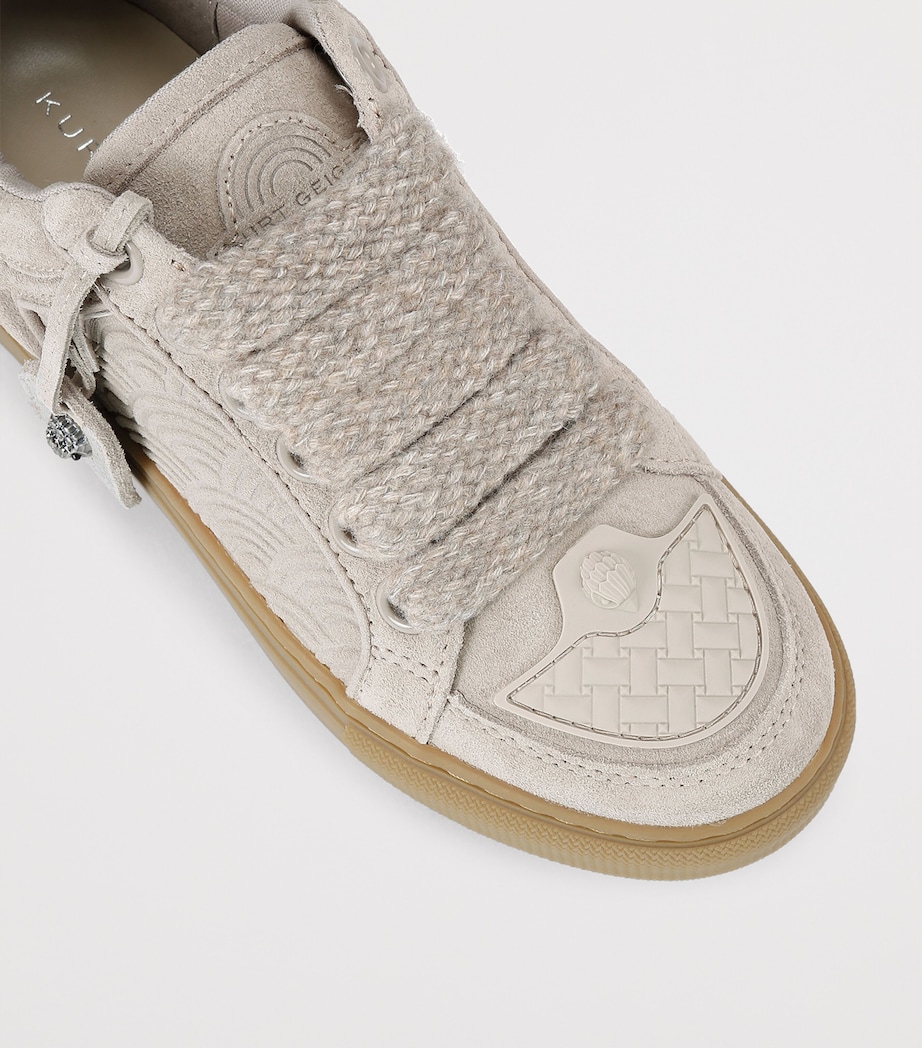 Kurt Geiger London Suede Southbank Tag Sneakers Taupe Image 2