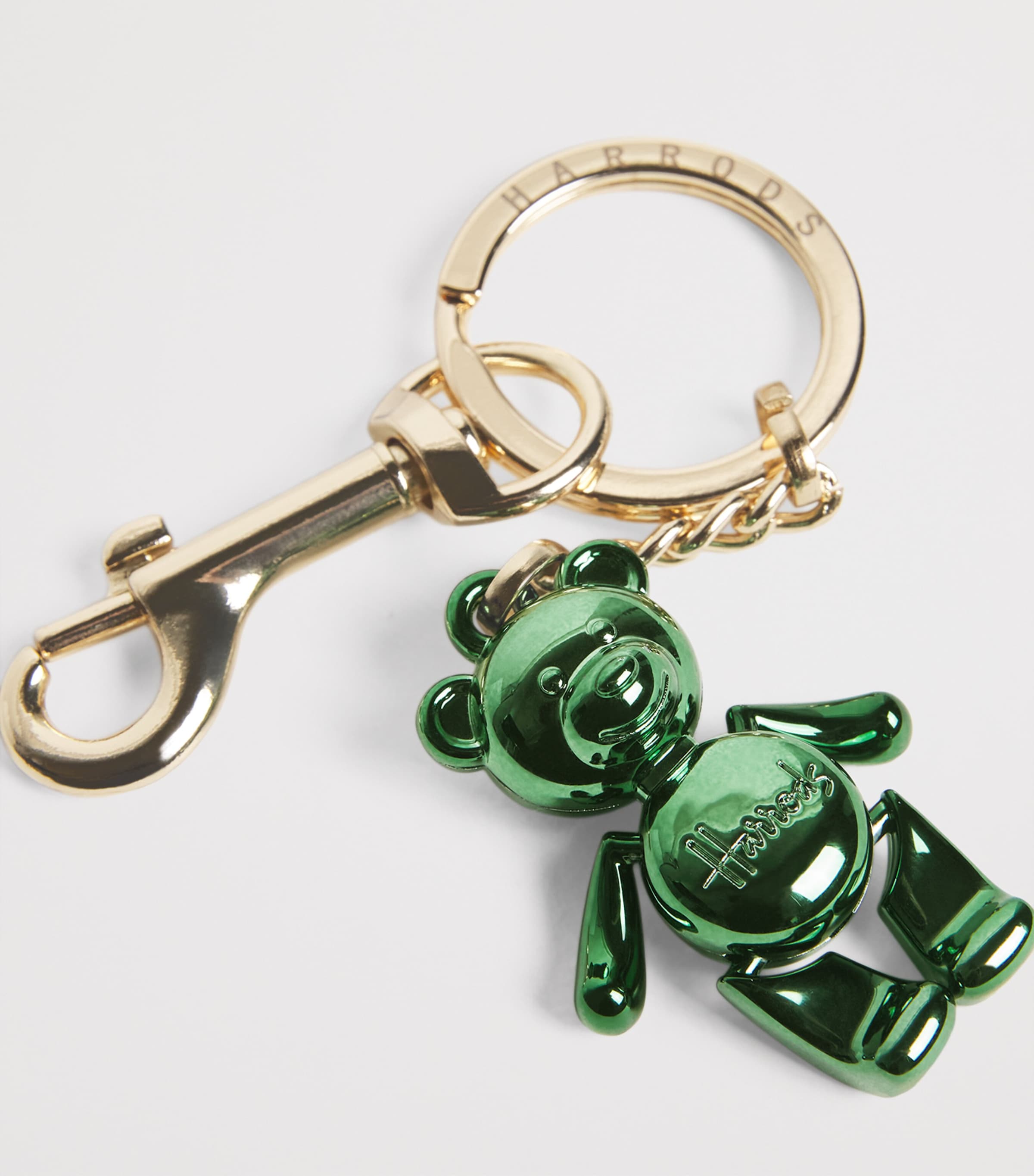 Jointed Bear Keyring HARRODS GREEN Image 2