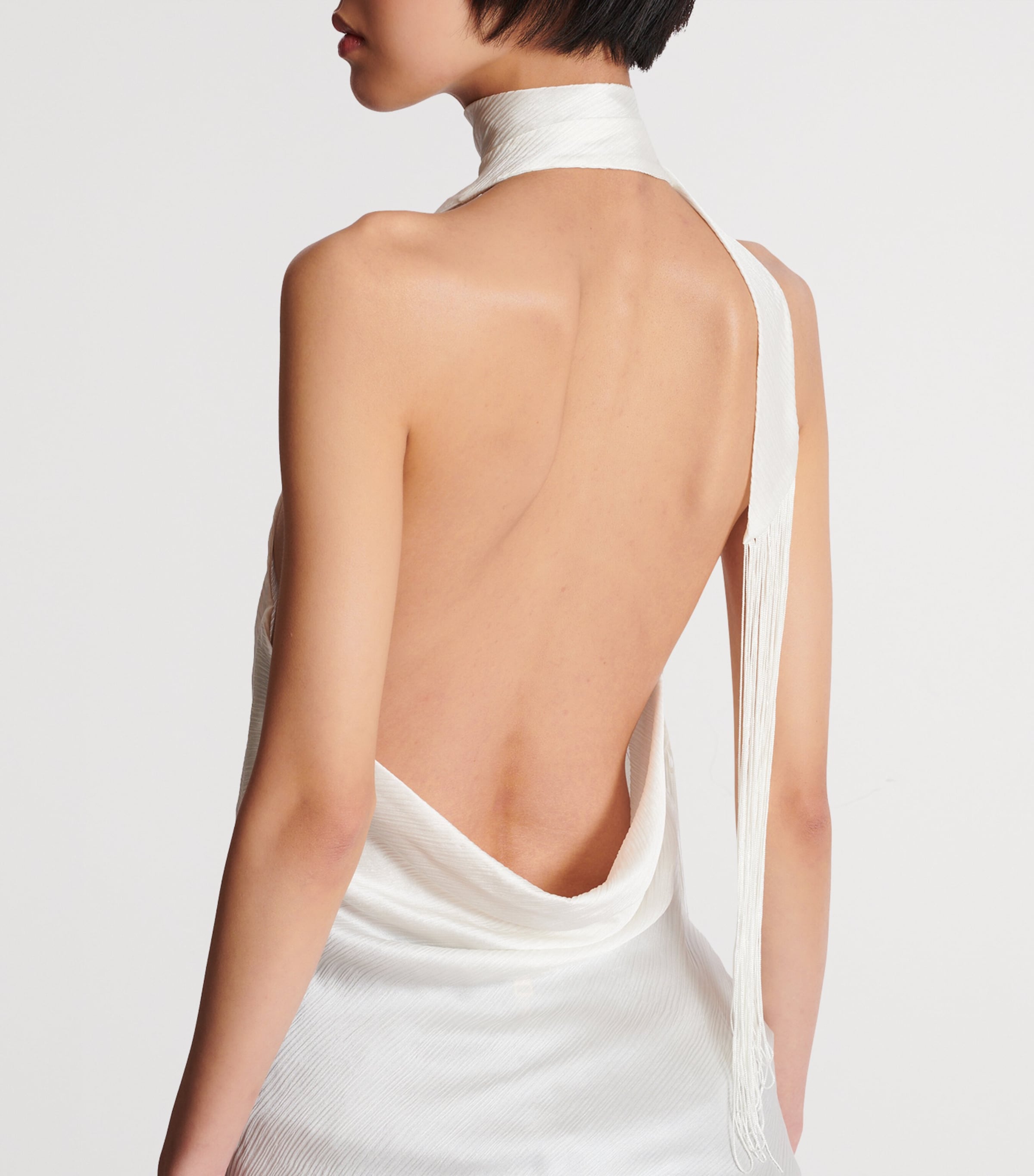 Silk Backless Top 0FA BLANC Image 7