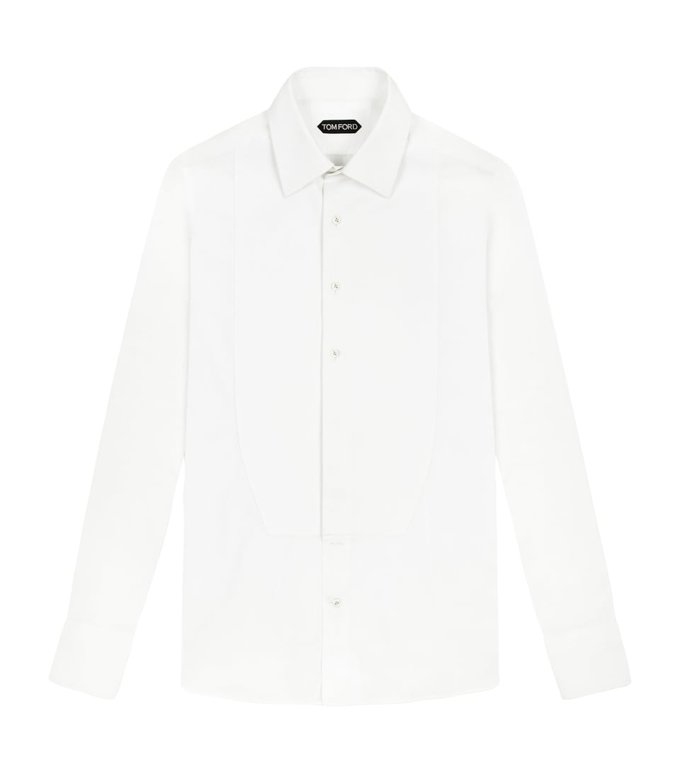 TOM FORD Cotton Plastron-Front Evening Shirt