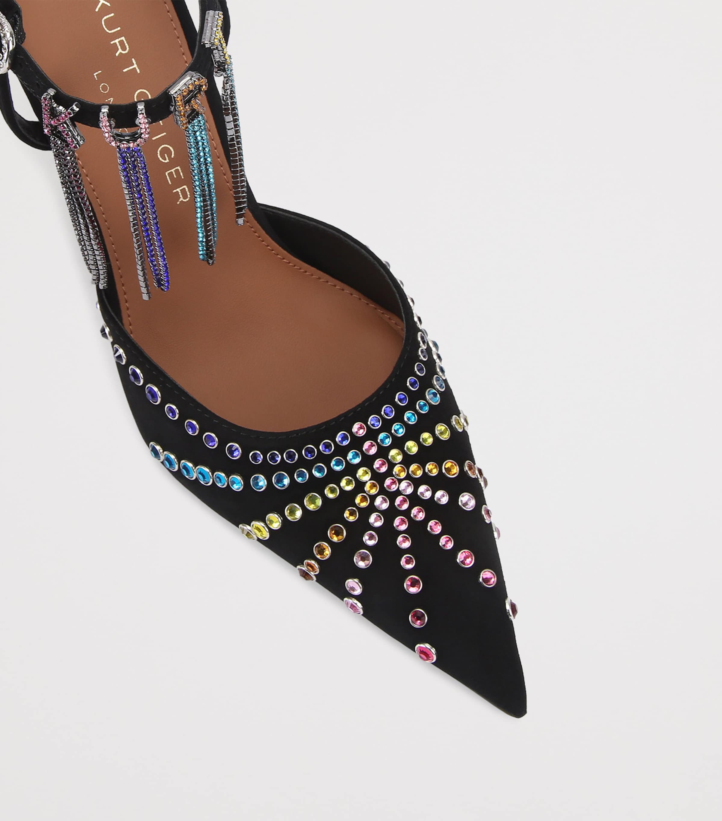 Crystal-Embellished Heels BLACK/COMB Image 3