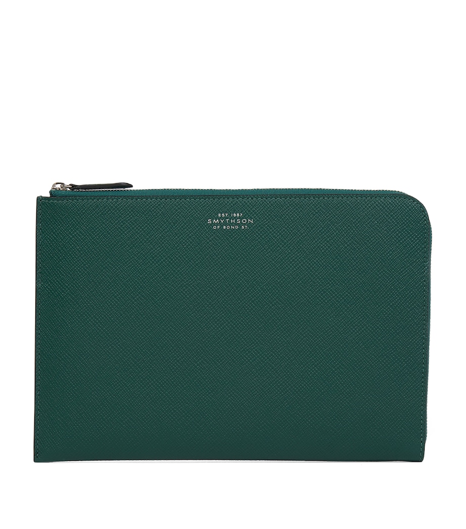 Panama Leather Slim Pouch FOREST GREEN Image 1