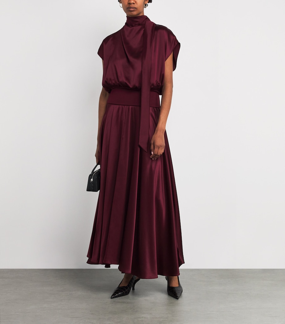 Silk Cowl-Neck Top SHIRAZ Image 2