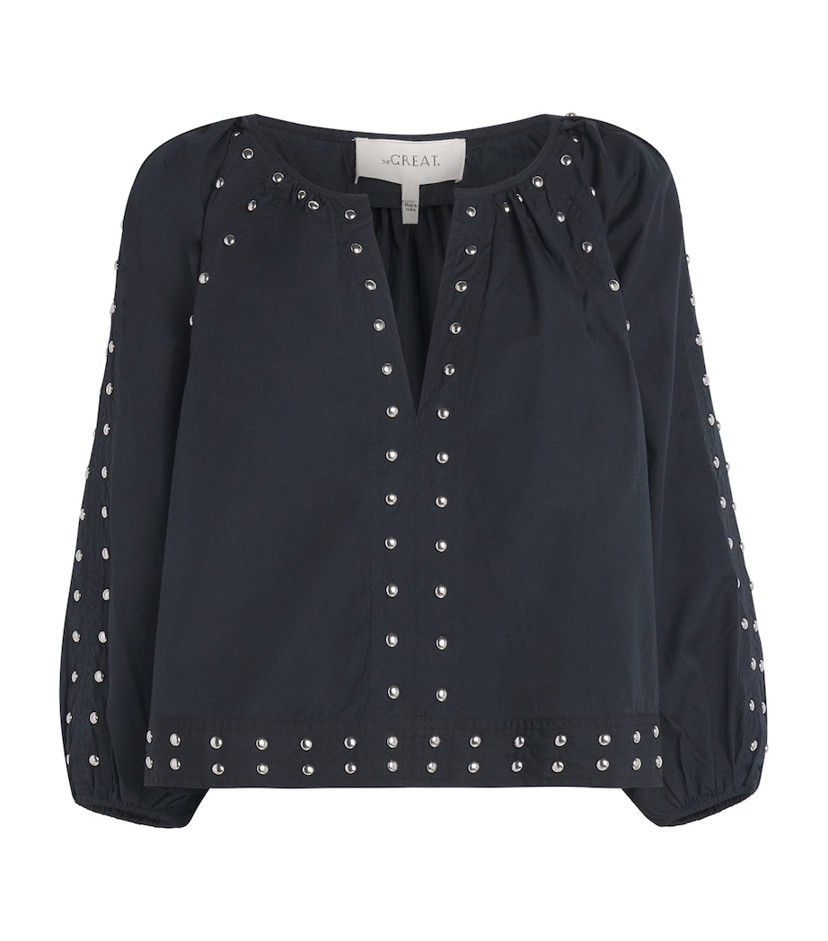 Cotton Studded The Bodega Top BLACK Image 1