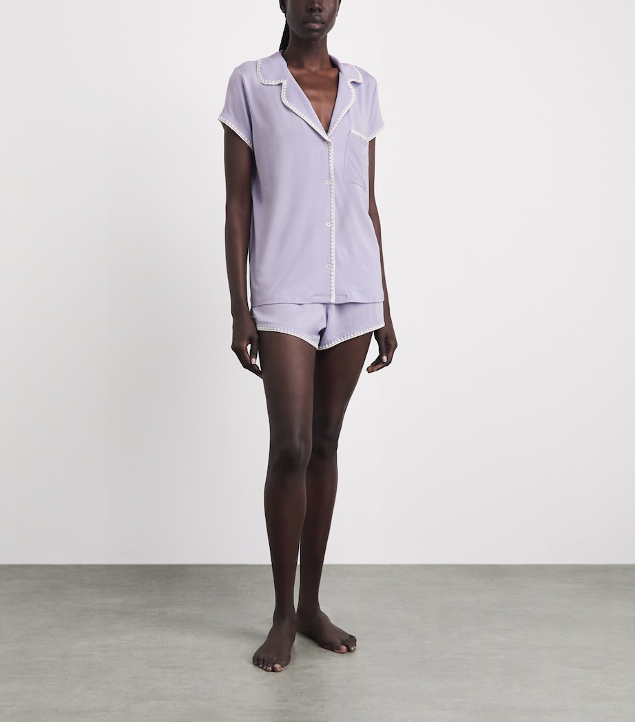 Eberjey Womens Frida Short Pyjama Set Ldiv Lavender D Image 2