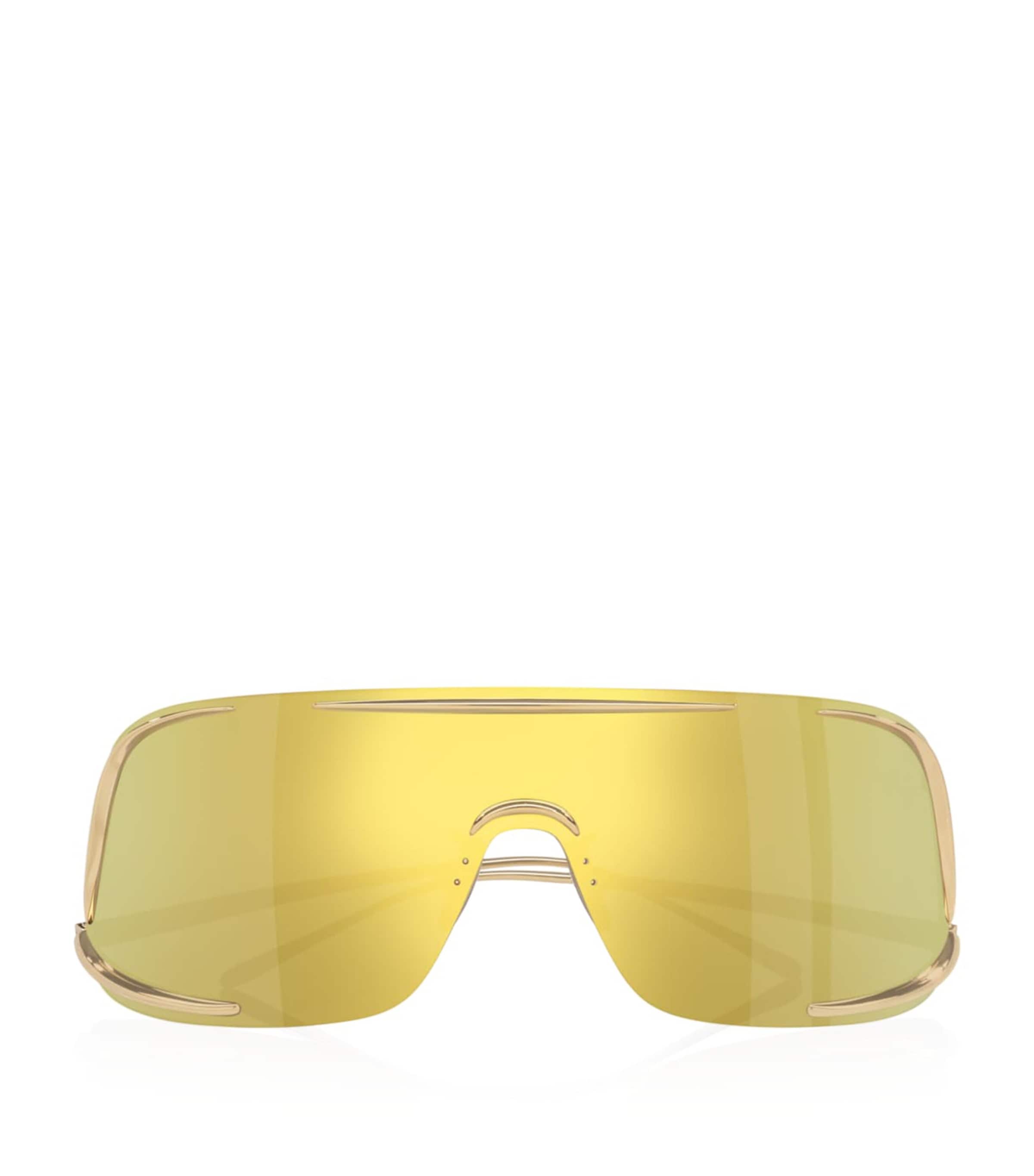 LOEWE Signature Square One-Piece Sunglasses Gold Image 1