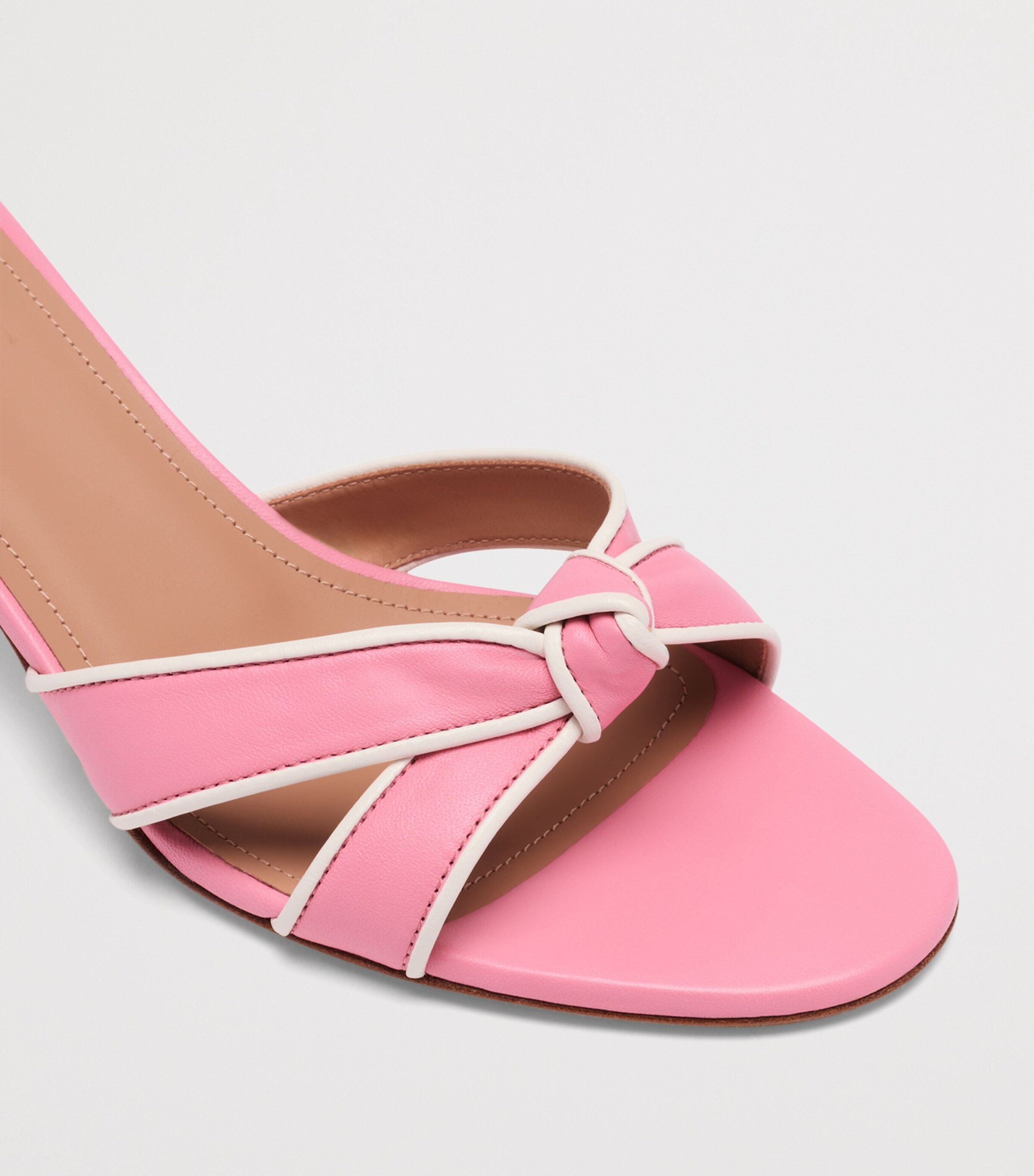 Malone Souliers Leather Raquel Heeled Sandals 45 Camellia Image 5