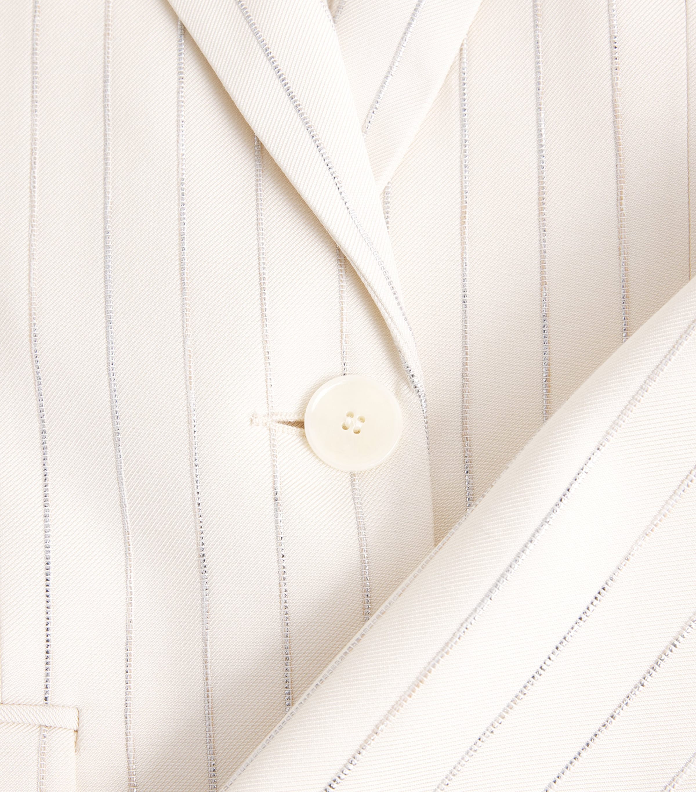 Sequinned Stripe Blazer ECRU / SILVER Image 6