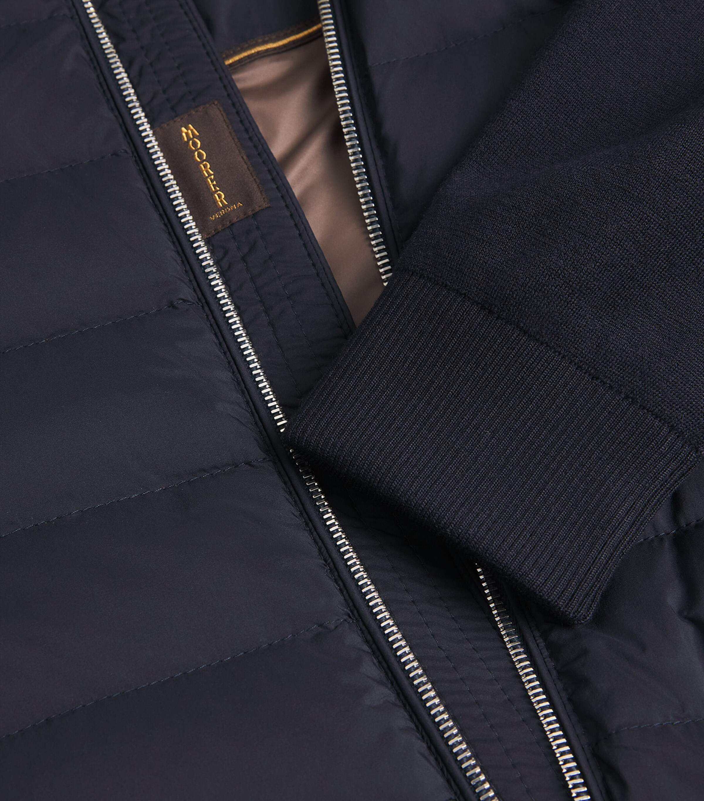 Quilted Bomber Jacket DARK BLU U0402 Image 5