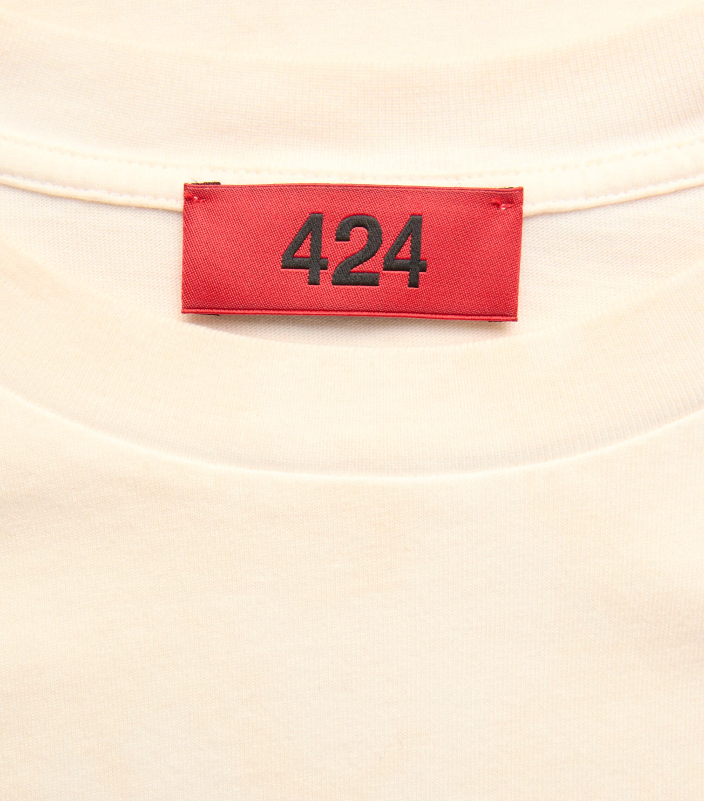 424 Mens Cotton I Love 424 T-Shirt Salt Wht Image 6